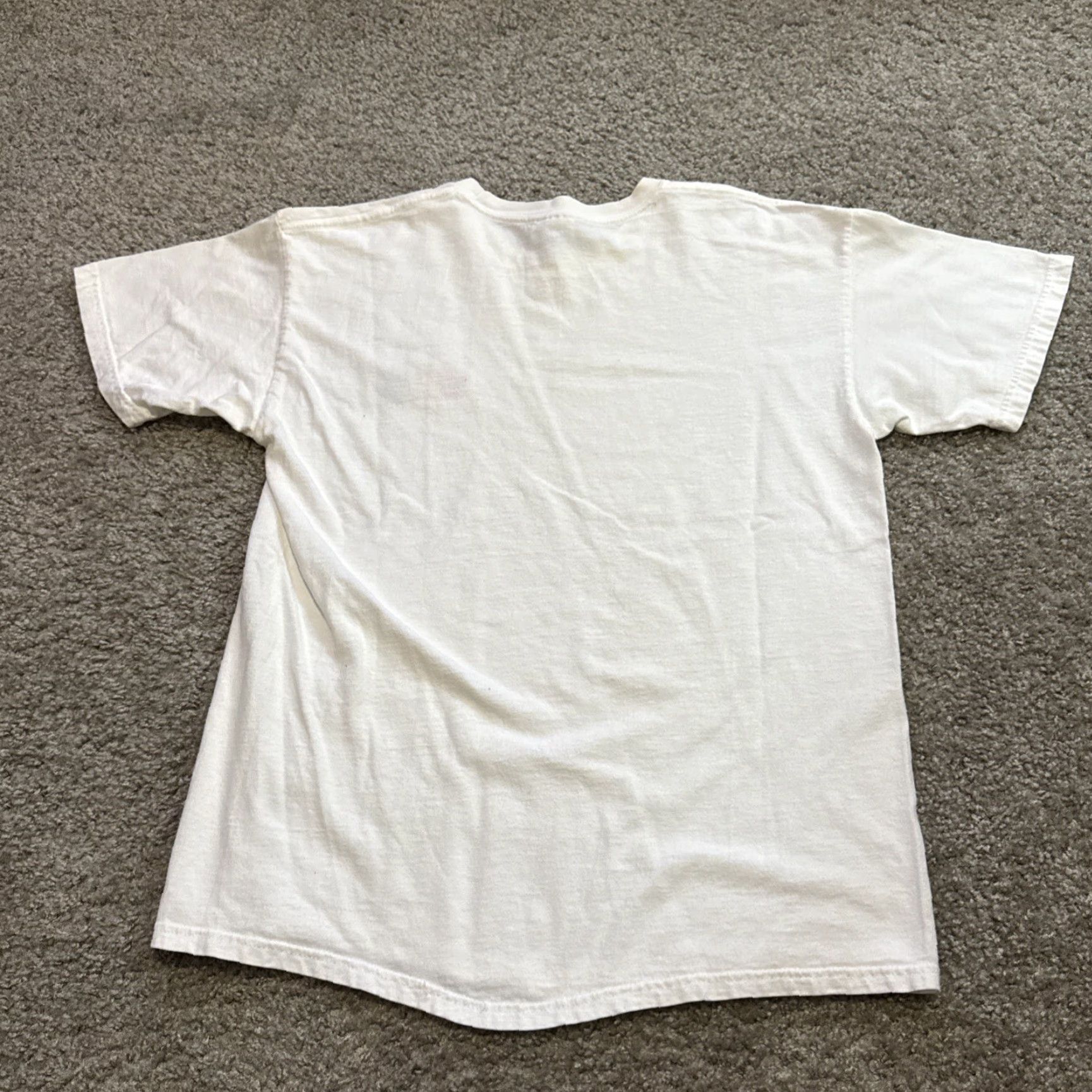 Hanes VINTAGE 90s Embroidered Rainbow Dog Puppy Patch White T-Shirt Hanes M Medium Mens Shirt Size US M / EU 48-50 / 2 - 6 Thumbnail