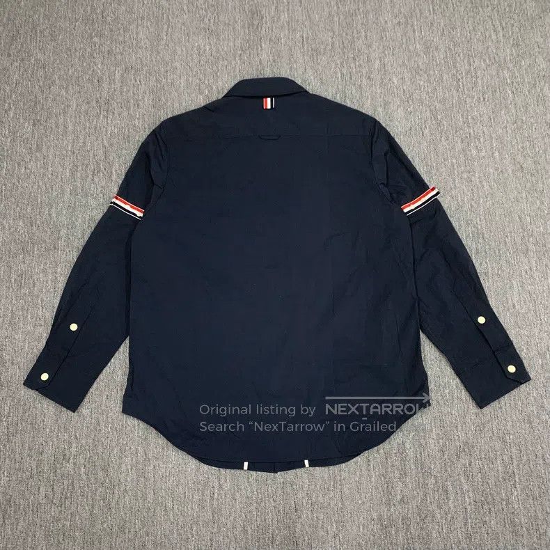 Thom Browne Thom Browne Dark Blue Nylon Shirt Jacket Size US XL / EU 56 / 4 - 2 Thumbnail
