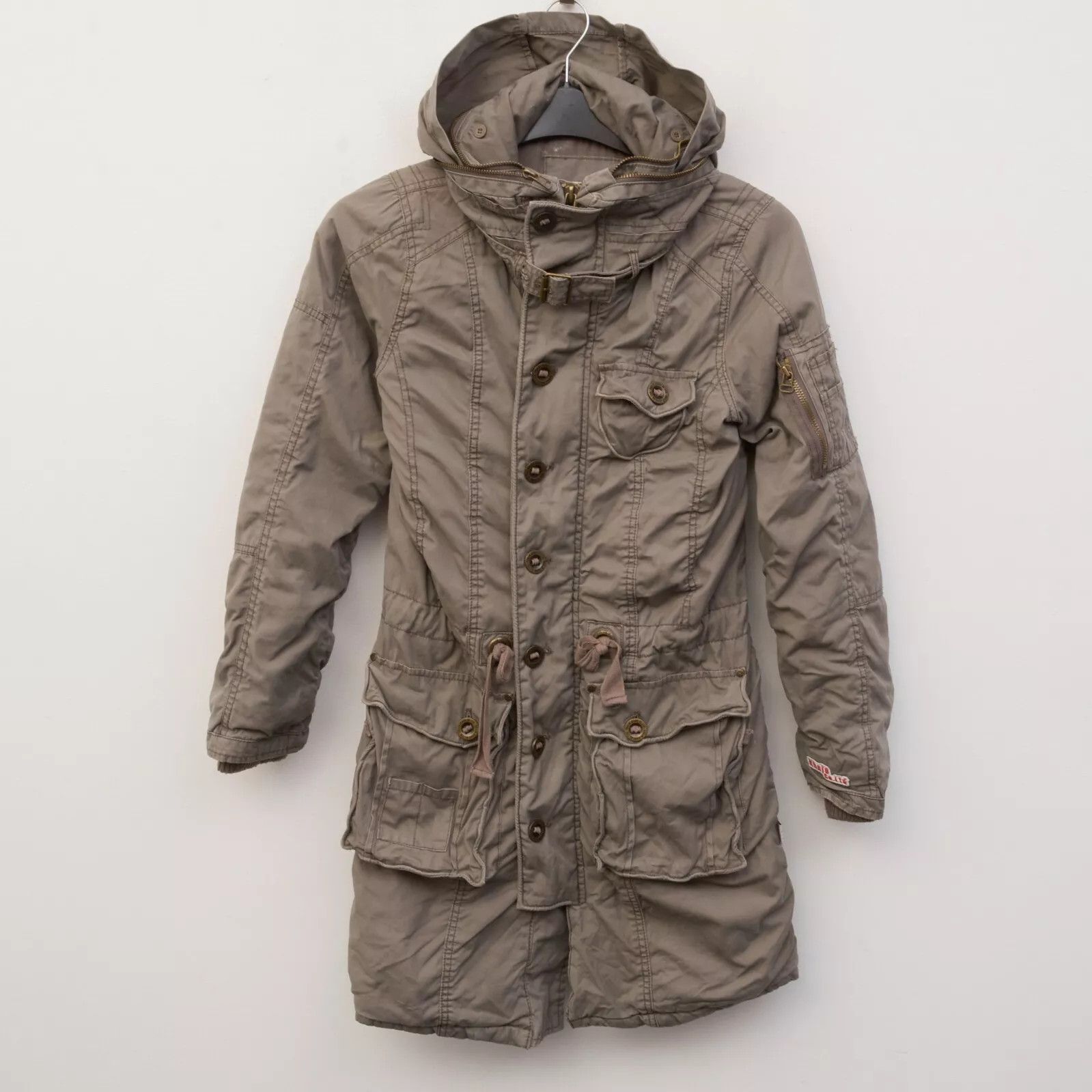 khujo CLAMMY Women Coat S Jacket UK 8 US 4 Top Button Zip Cotton Size S / US 4 / IT 40 - 1 Thumbnail