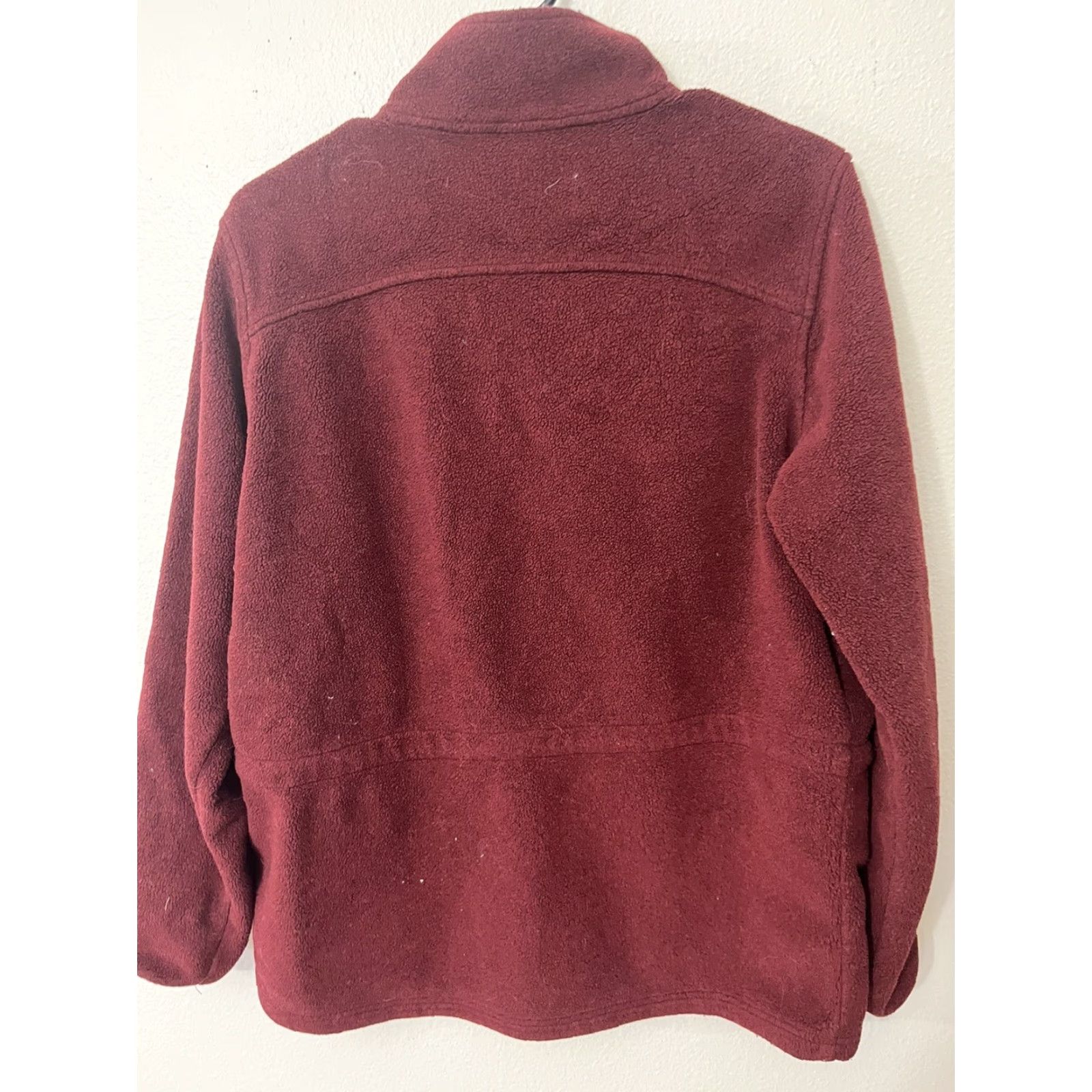 Vintage L.L. Bean Womens Jacket Fleece Full Zip 0 WN46 100% Polyester - Size Medium Red Ladies Regular M Zip Pockets 90s Outdoor Casual Size M / US 6-8 / IT 42-44 - 2 Thumbnail