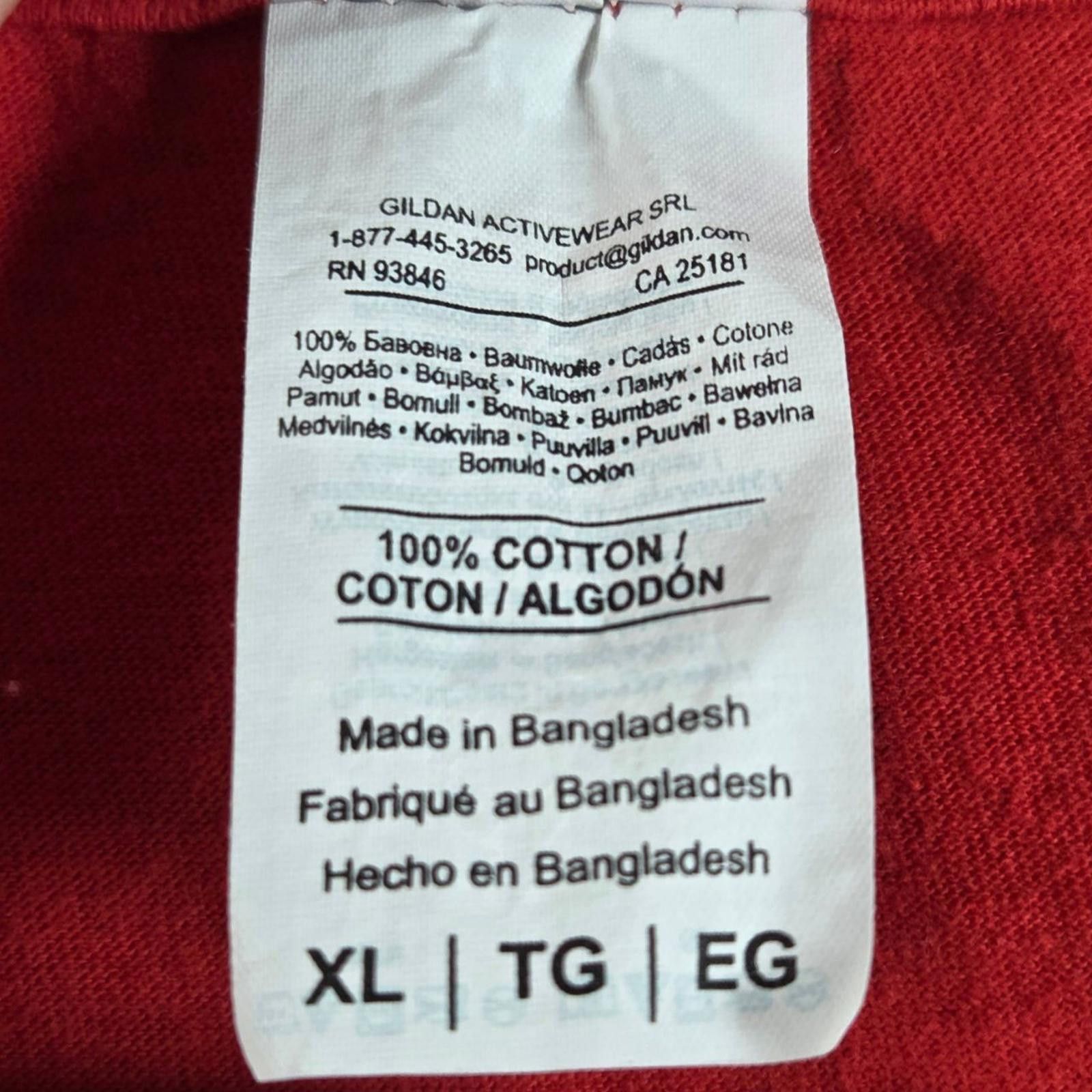 Gildan GILDAN Mens T-shirt XL Red Soccer Fanwear Real Salt Lake Size ONE SIZE - 5 Thumbnail