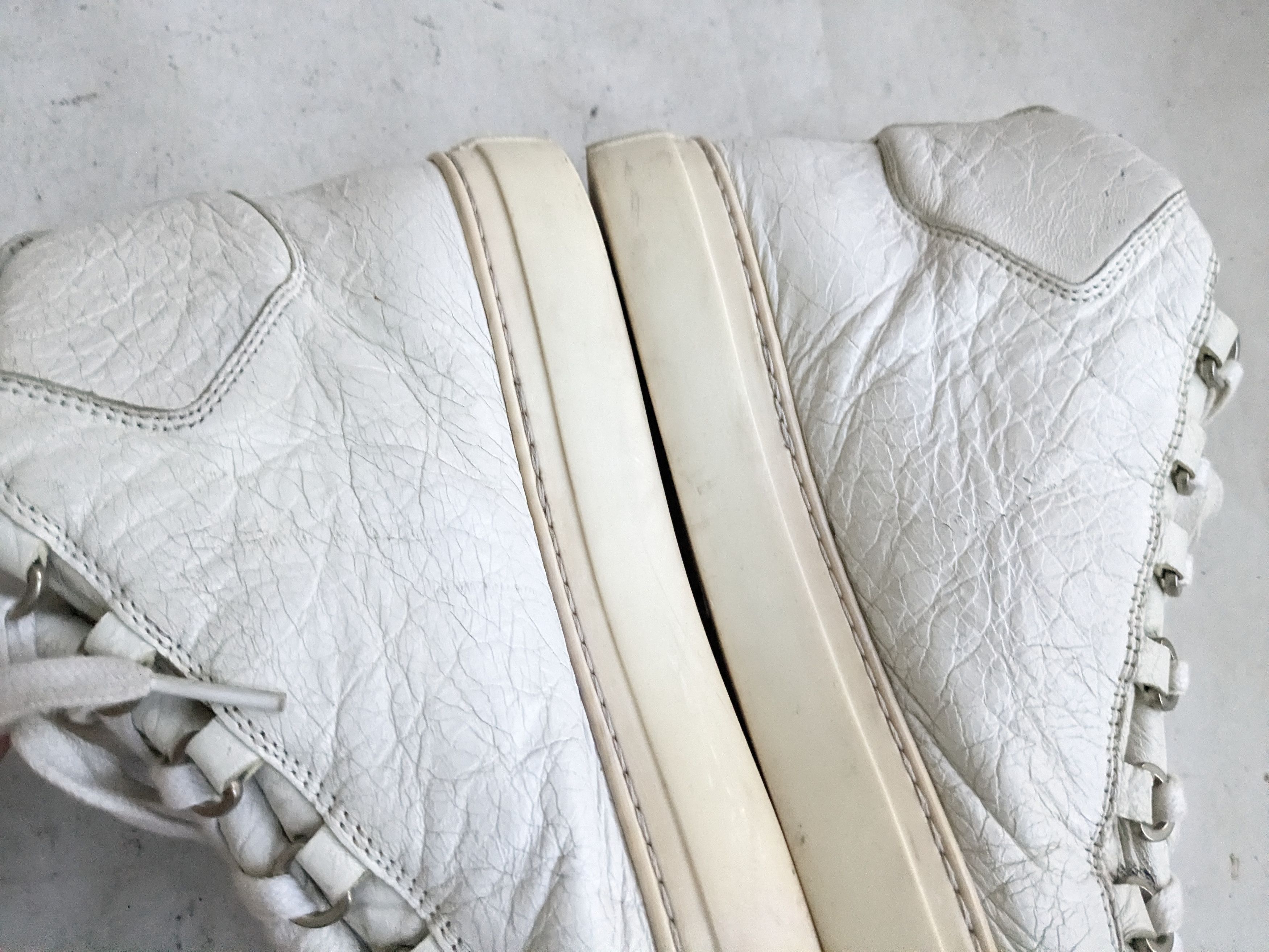 Balenciaga Balenciaga Arena White 9 Leather High Tops Size US 9 / EU 42 - 10 Thumbnail