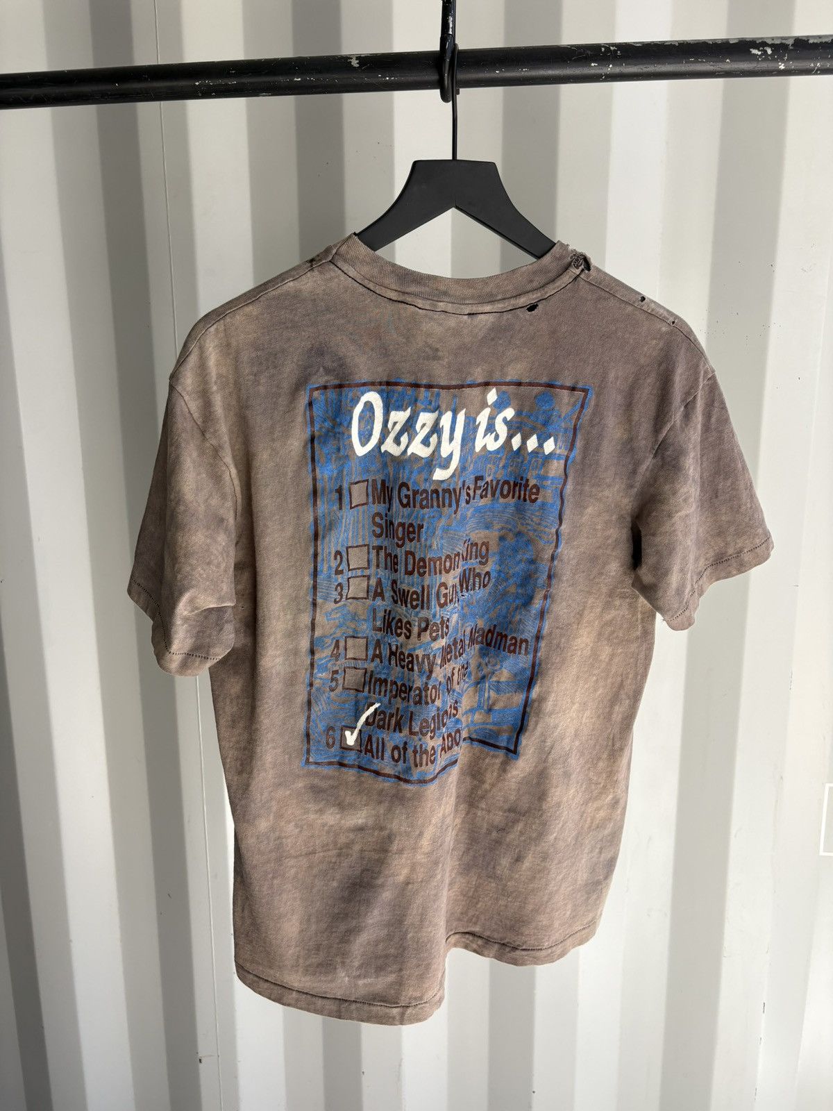Band Tees Vintage Ozzy Osbourne Shirt Faded Distressed Grunge Thrashed Size US L / EU 52-54 / 3 - 3 Thumbnail