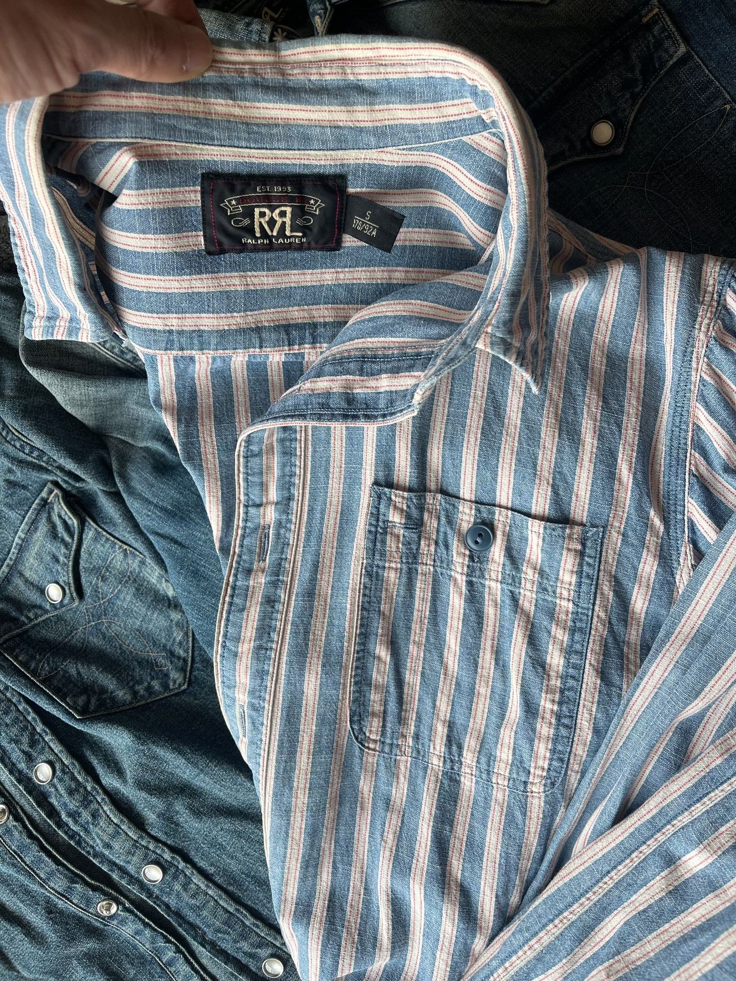 RRL Ralph Lauren RRL Double RL Striped Western Shirt Size US S / EU 44-46 / 1 - 8 Thumbnail