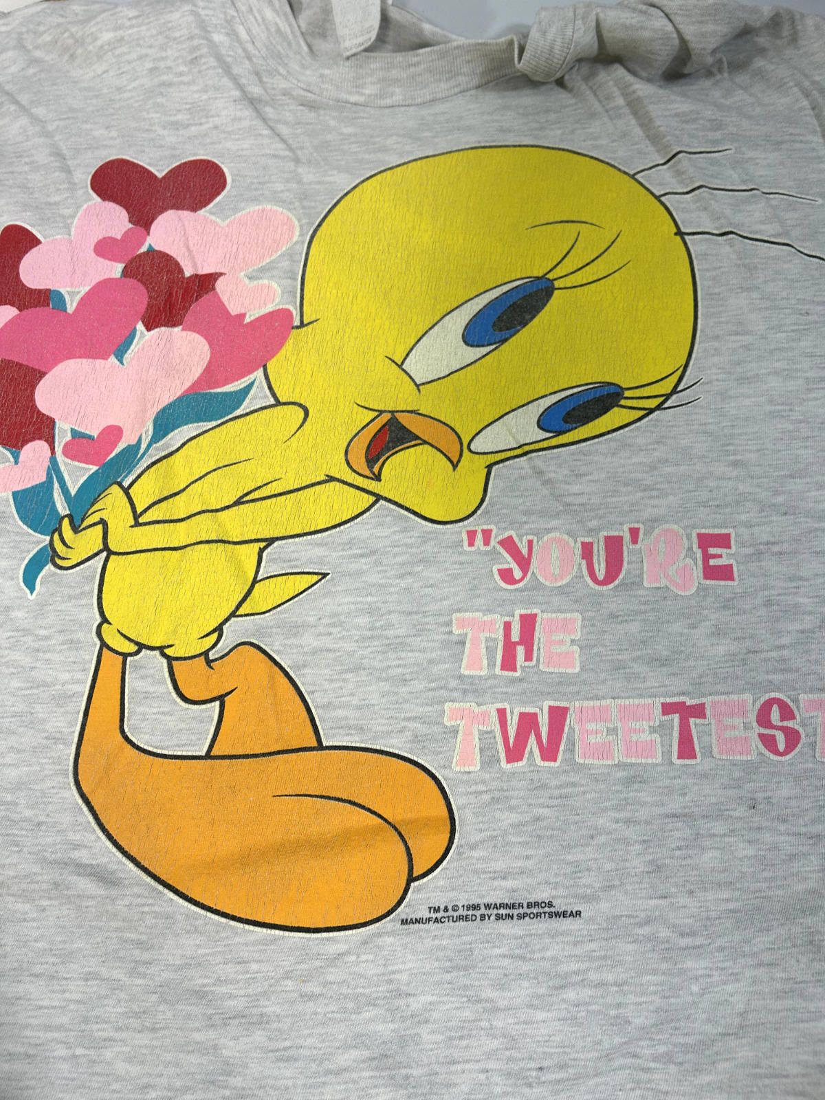 Designer Vintage 1995 Tweety Bird Looney Tunes Big Graphic T-Shirt Size US L / EU 52-54 / 3 - 6 Thumbnail