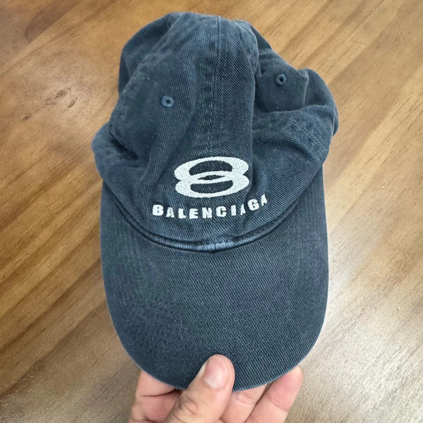 Balenciaga Balenciaga Deep Blue Double Ring Baseball Cap L Near New Size ONE SIZE - 9 Thumbnail