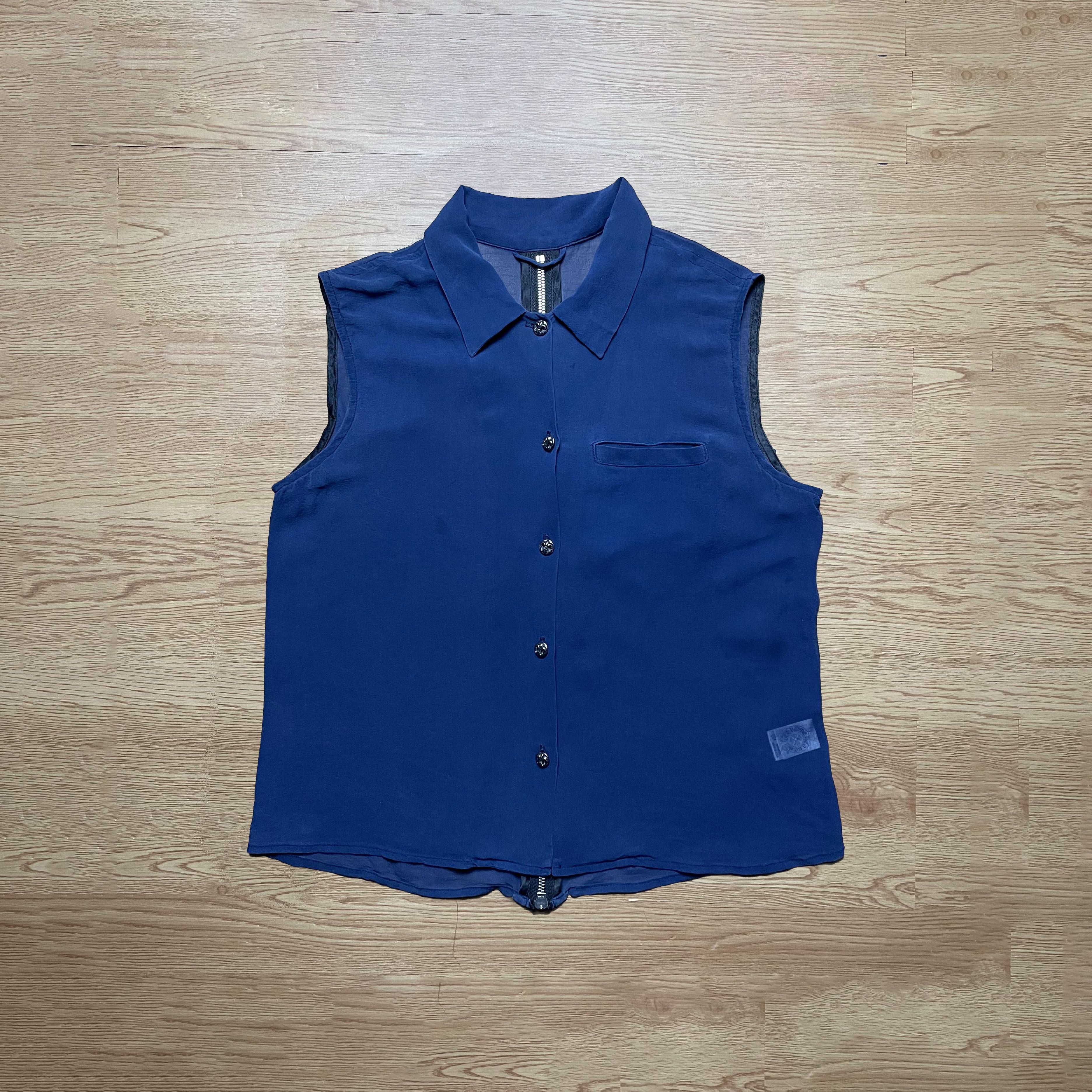 Chrome Hearts Chrome Hearts - Silk Sleeveless Top (See Through) Size S / US 4 / IT 40 - 2 Thumbnail