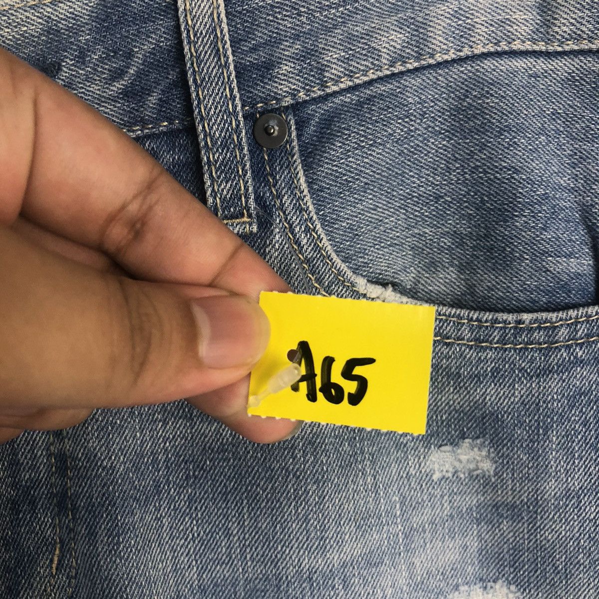 Japanese Brand Archives Blue Distressed Denim Pants #A65 Size US 30 / EU 46 - 10 Thumbnail
