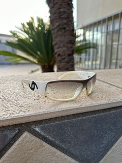 CHANEL Vintage Sunglasses 10513 Runaway Camera Lens Black & Grey Eyewear  Glasses
