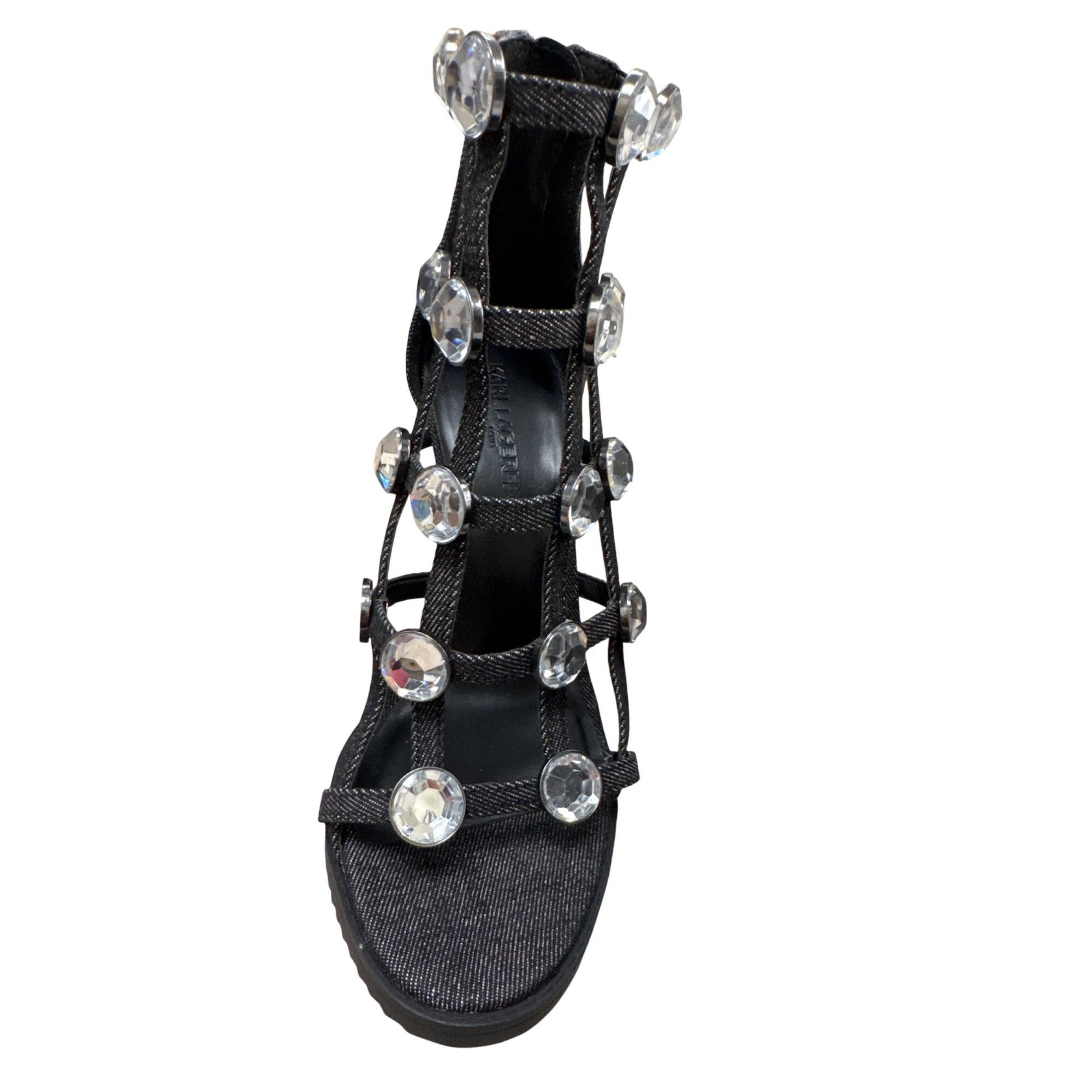 Karl Lagerfeld Karl Lagerfeld Paris Womens blue Rhinestone 4 inch Heels Siz Size US 7 / IT 37 - 4 Thumbnail