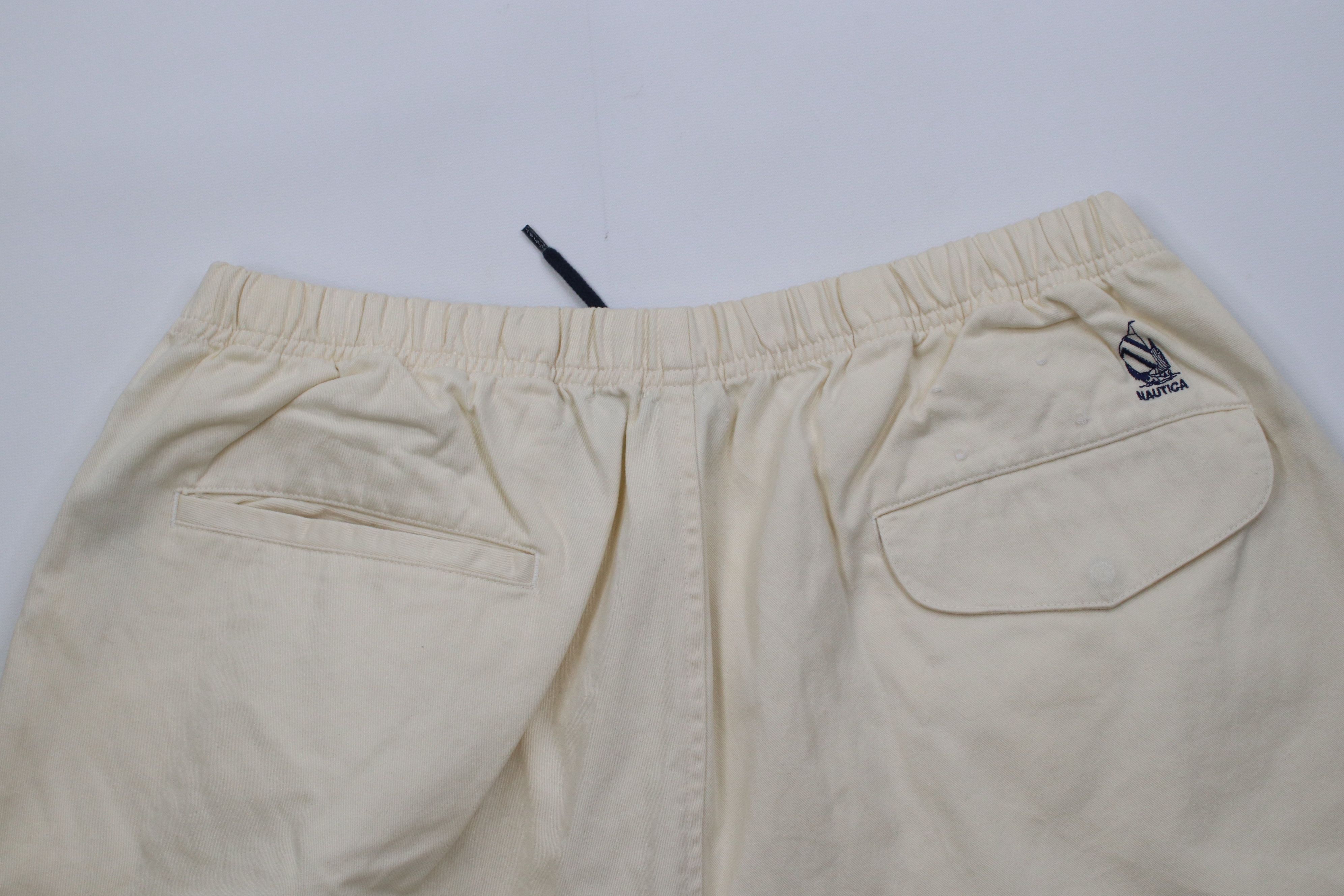 Nautica Vintage 90s Nautica Above Knee Sailing Shorts Cotton Beige Size US 36 / EU 52 - 11 Thumbnail