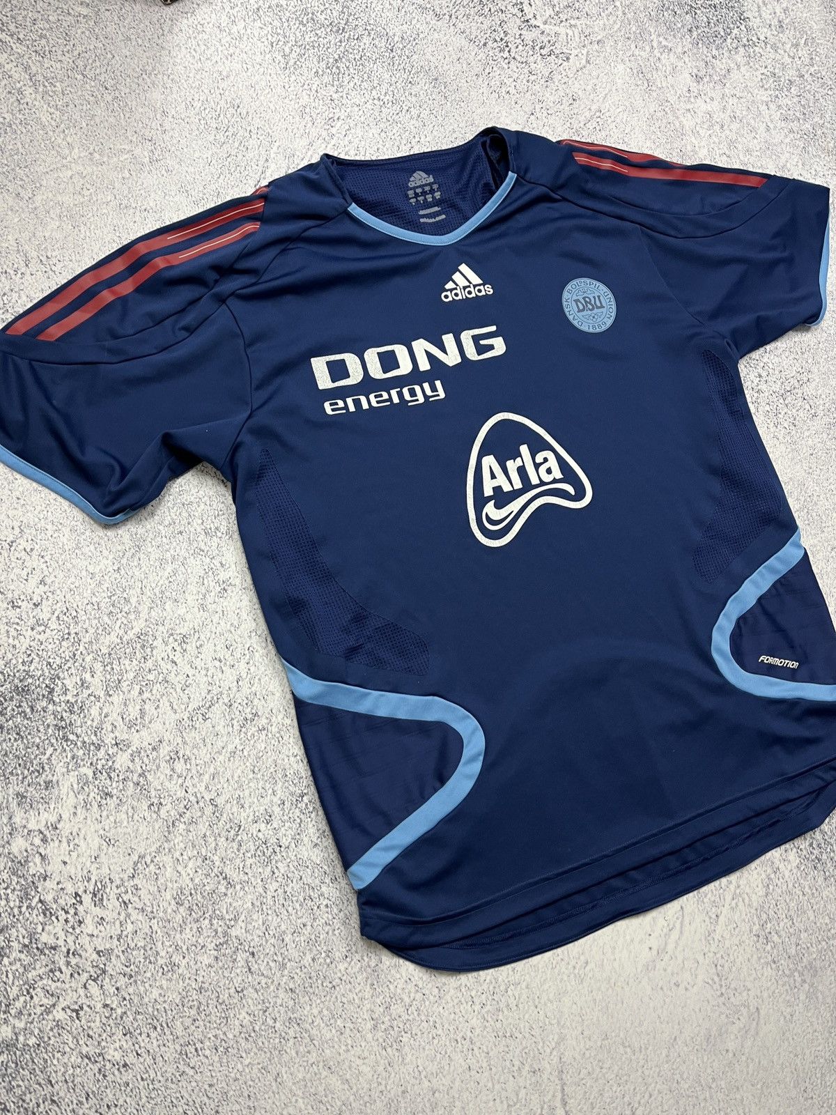 Adidas Adidas Denmark 2007 Soccer Training Jersey Football Shirt Size US L / EU 52-54 / 3 - 4 Thumbnail