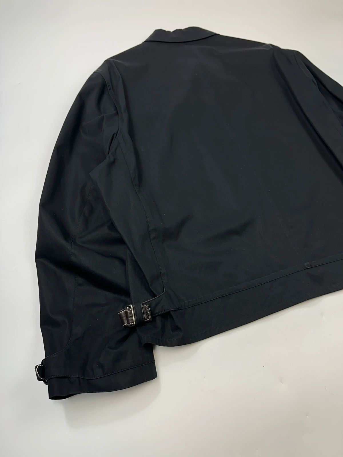 Hermes Hermès 00’s Navy Cotton & Leather Straps Buttons Up Jacket Size US L / EU 52-54 / 3 - 11 Thumbnail