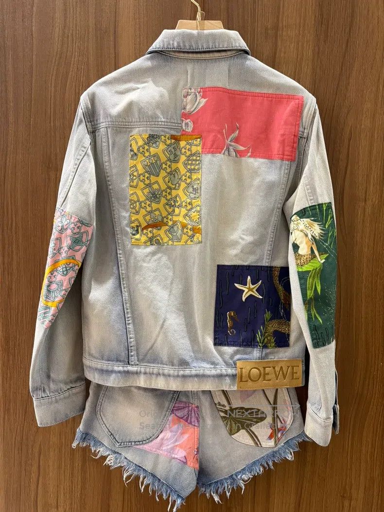 Loewe Loewe Women's denim jacket + shorts set Size XXS / US 00 / IT 34 - 2 Thumbnail
