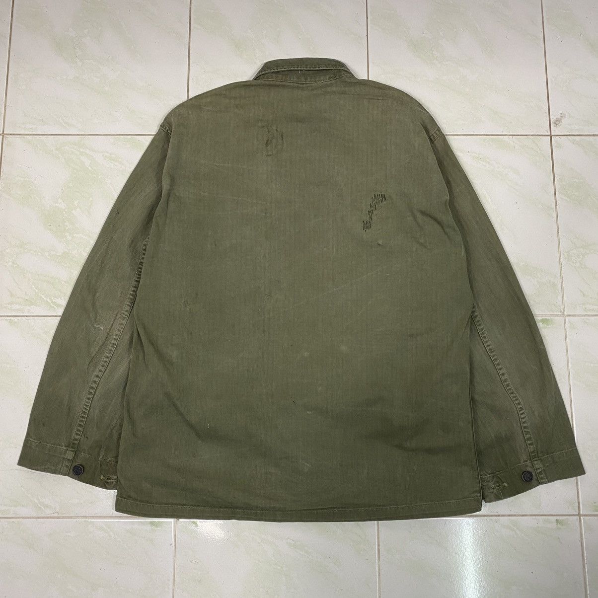 Vintage 🔥TRUE VINTAGE 40’s 13 STARS BUTTON HBT JACKET MILITARY USN Size US M / EU 48-50 / 2 - 24 Thumbnail