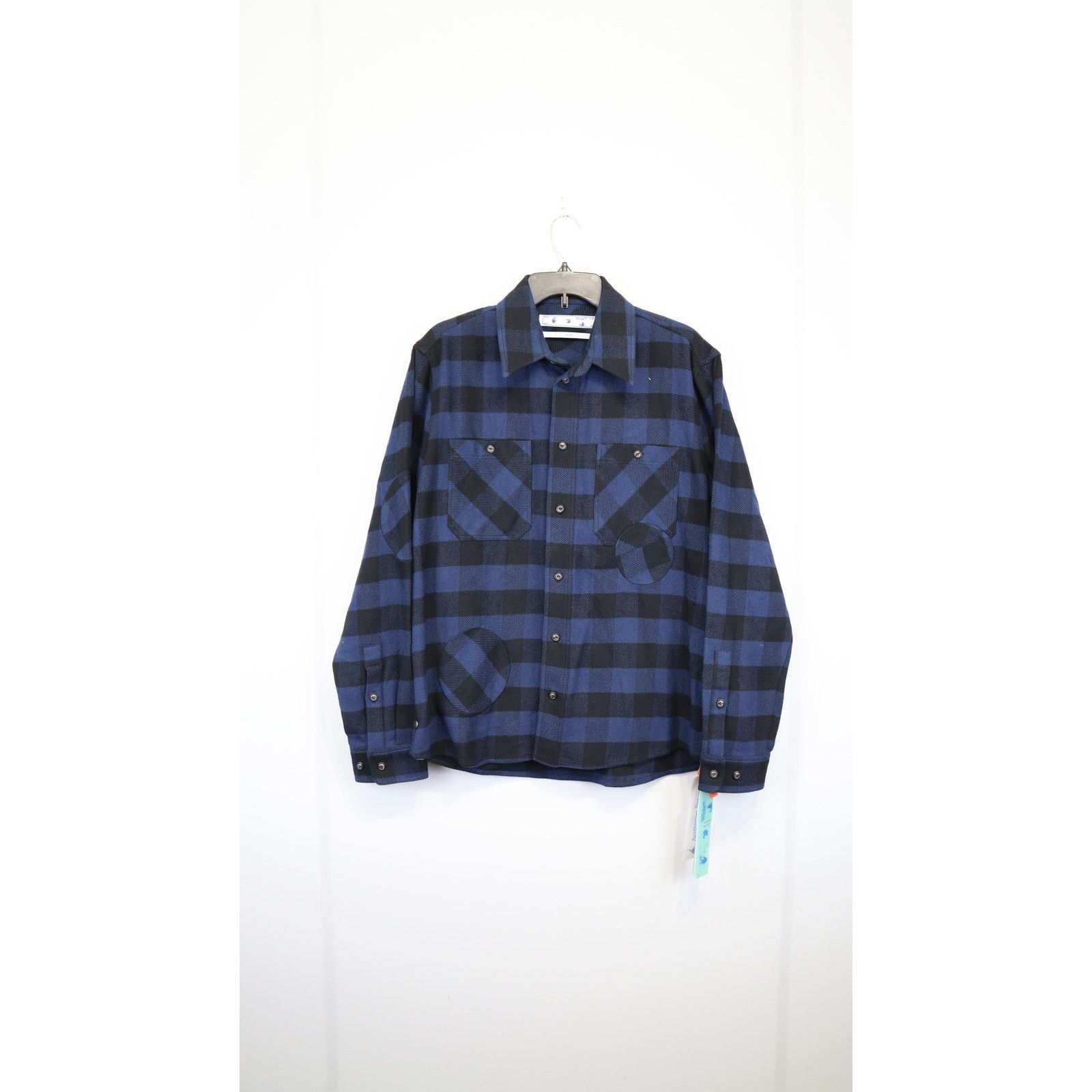 Off-White o1rshd1 Special Flannel Shirt in Black/Blue Size US M / EU 48-50 / 2 - 6 Thumbnail