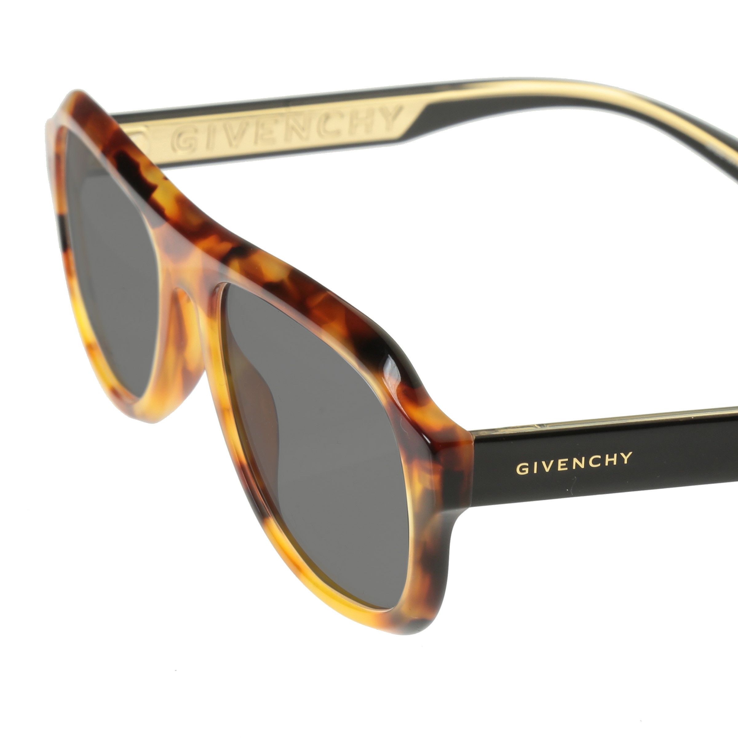 Givenchy Givenchy Havana Brown Gold Pilot Frame Sunglasses Black Size ONE SIZE - 3 Thumbnail