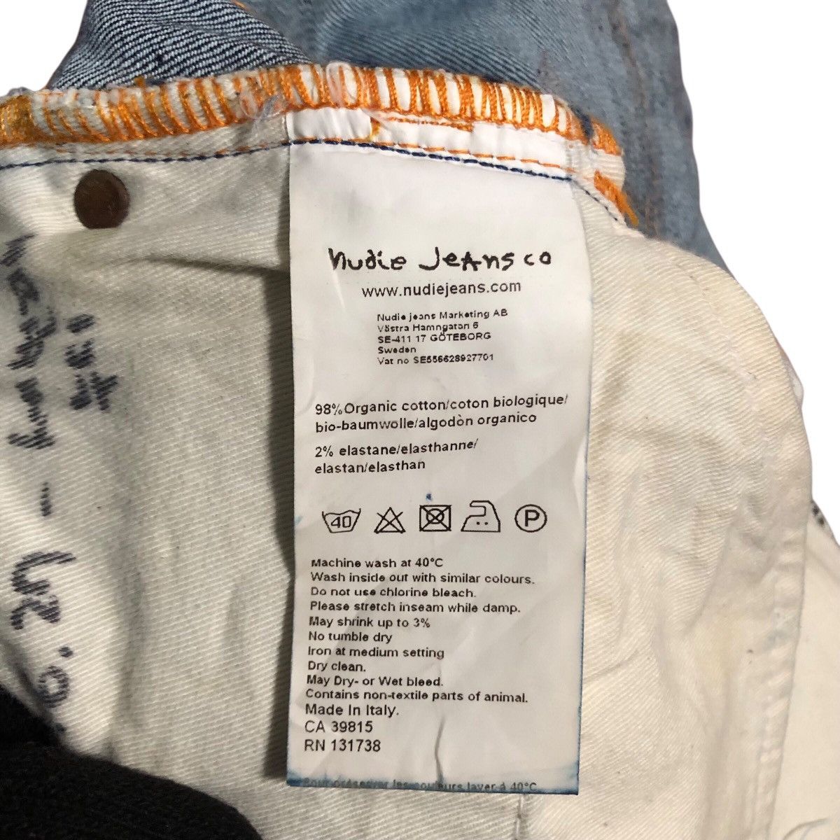 Nudie Jeans Nudie Jeans Thin Finn Dry Ecru Embo Size US 28 / EU 44 - 11 Thumbnail