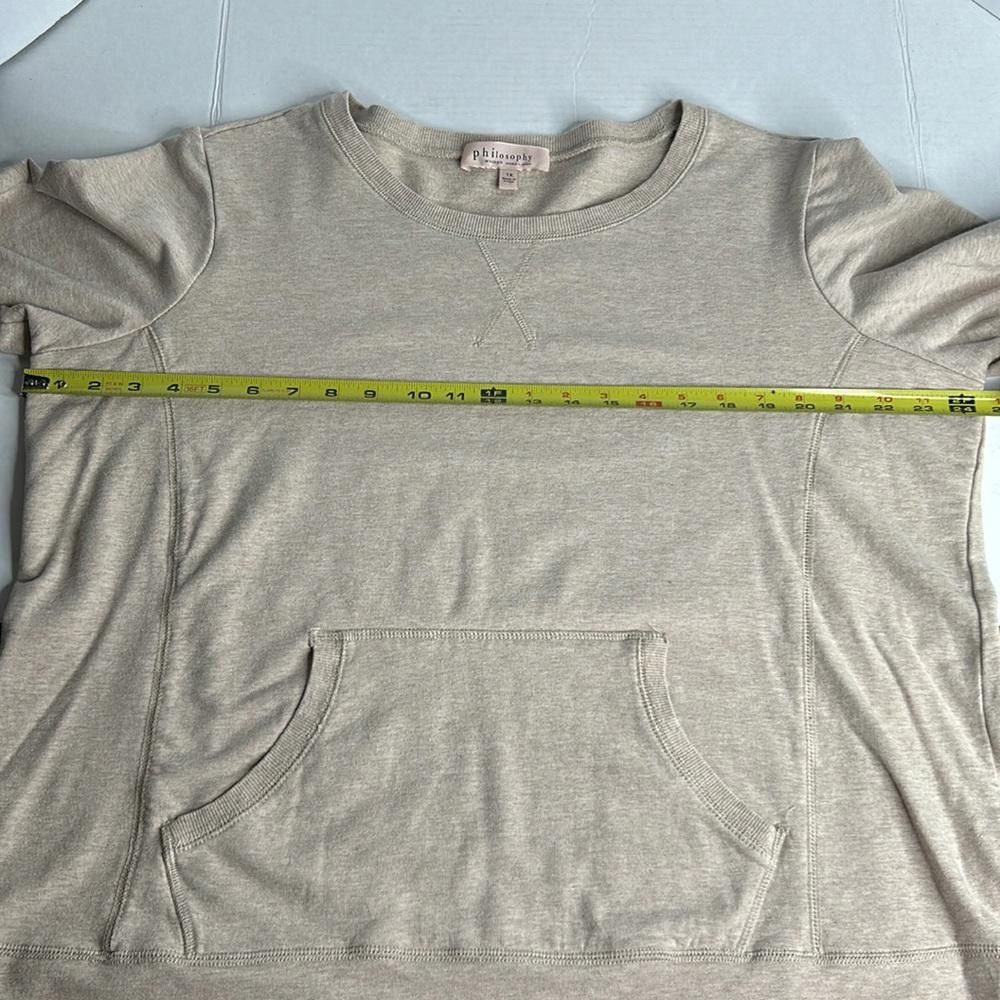 Designer PHILOSOPHY Pullover Top w/ Kangaroo Pocket 1X Size XL / US 12-14 / IT 48-50 - 9 Thumbnail