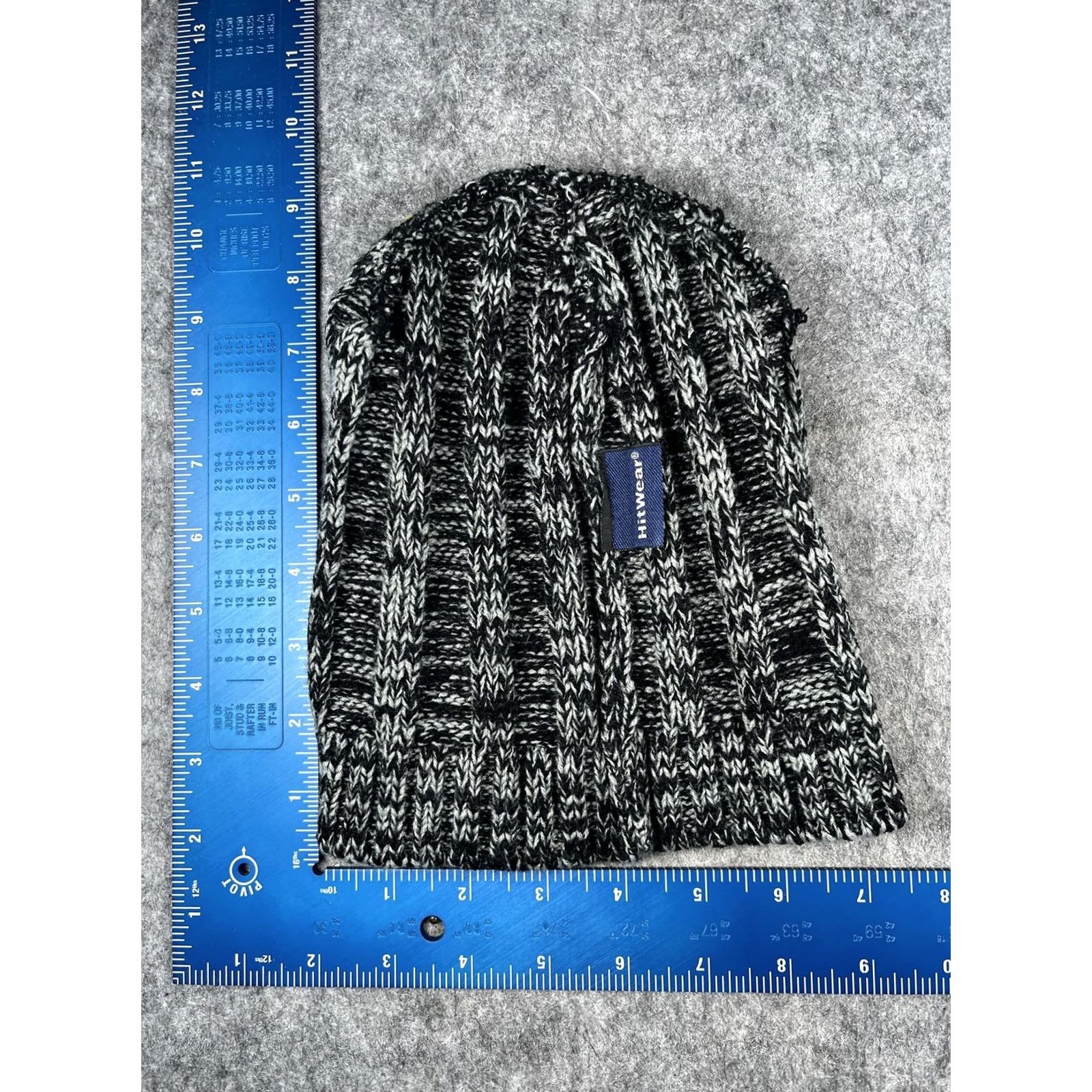 Vintage HitWear Hat Beanie Mens One Size Black Gray Striped Knit Echosmith Music Winter Size ONE SIZE - 6 Thumbnail
