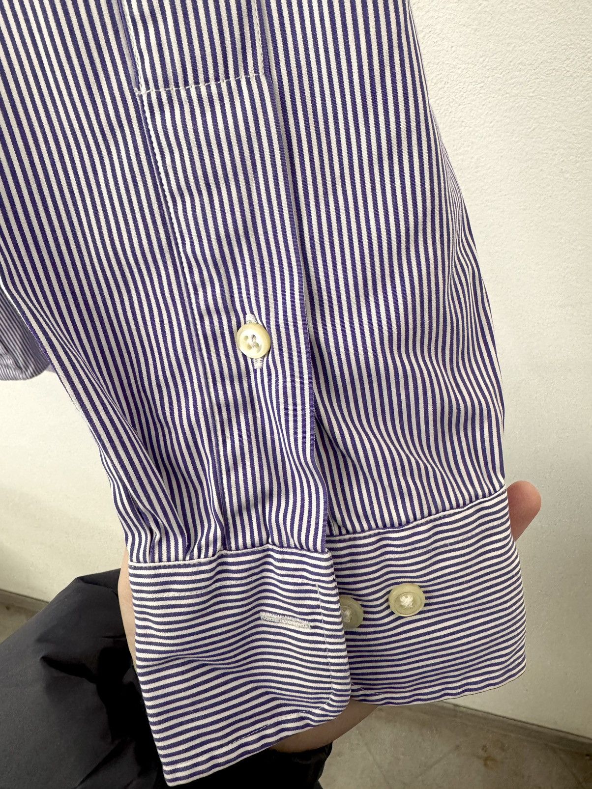 Polo Ralph Lauren Polo Ralph Lauren Men Striped Cotton Shirt Purple Size 16 M Size US M / EU 48-50 / 2 - 5 Thumbnail