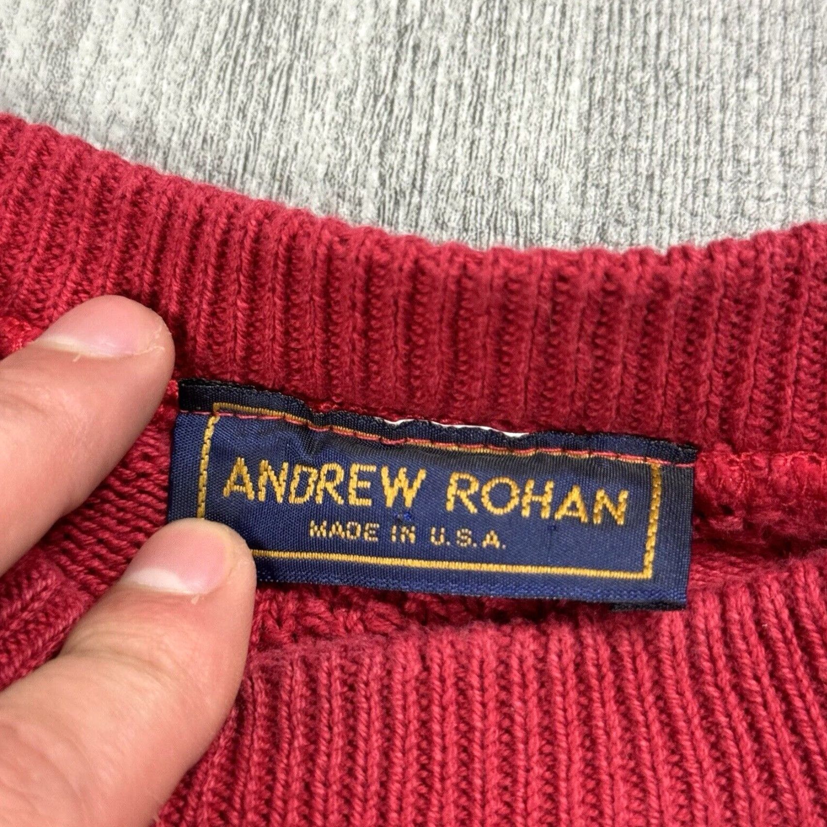 Vintage VTG ANDREW ROHAN WYOMING STATE 1890 EMBROIDERED LOGO SWEATER PULLOVER CREWNECK L Size US L / EU 52-54 / 3 - 4 Thumbnail