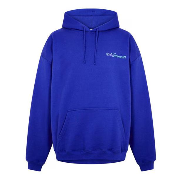 Vetements o1g2r1mq0824 Logo Print Hoodie in Blue Size US L / EU 52-54 / 3 - 1 Thumbnail