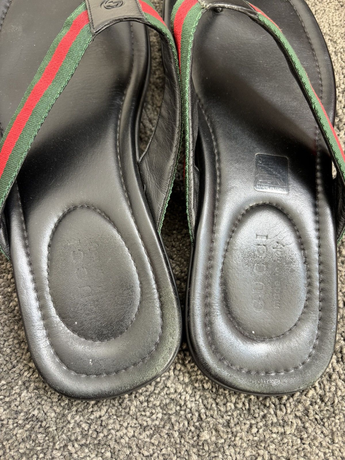 Gucci Gucci Leather Web Thong Sandal Size US 13 / EU 46 - 5 Thumbnail