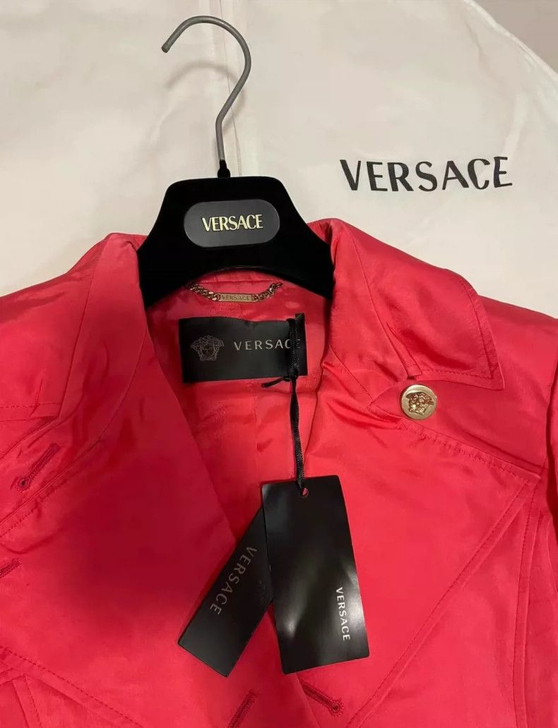 Versace Versace Main thread silk trench coat Size M / US 6-8 / IT 42-44 - 4 Thumbnail