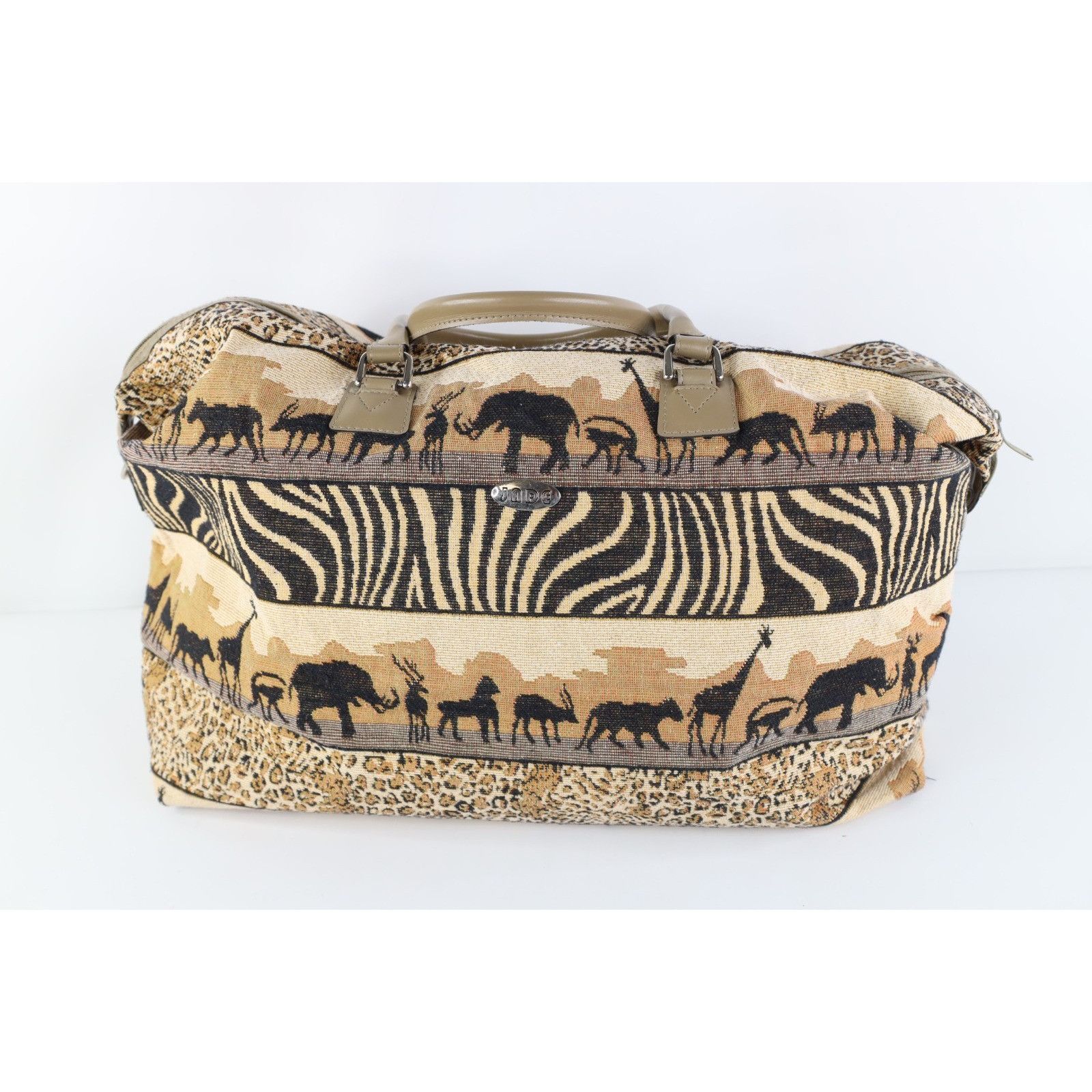 Vintage Vintage 90s Y2K Safari Nature Animal Print Needlepoint Bag Size ONE SIZE - 4 Thumbnail
