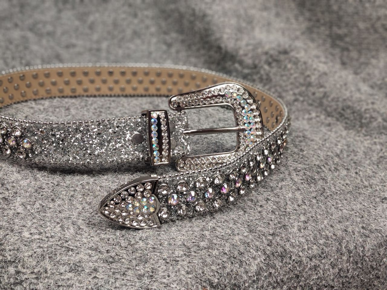 If Six Was Nine Vintage Hysteric Glamour B.B Simon Style Y2K stones Belt Size ONE SIZE - 7 Thumbnail
