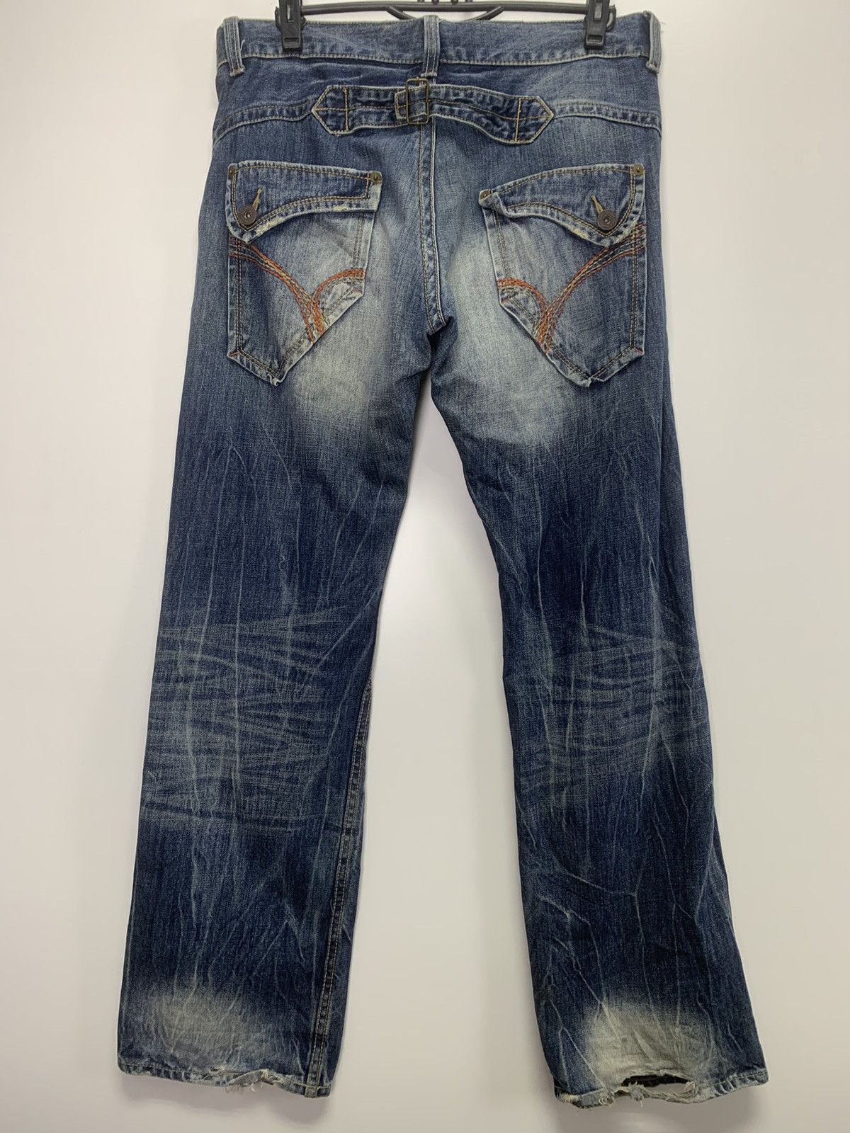 Vintage Back Number Distress Jeans Size US 34 / EU 50 - 8 Thumbnail