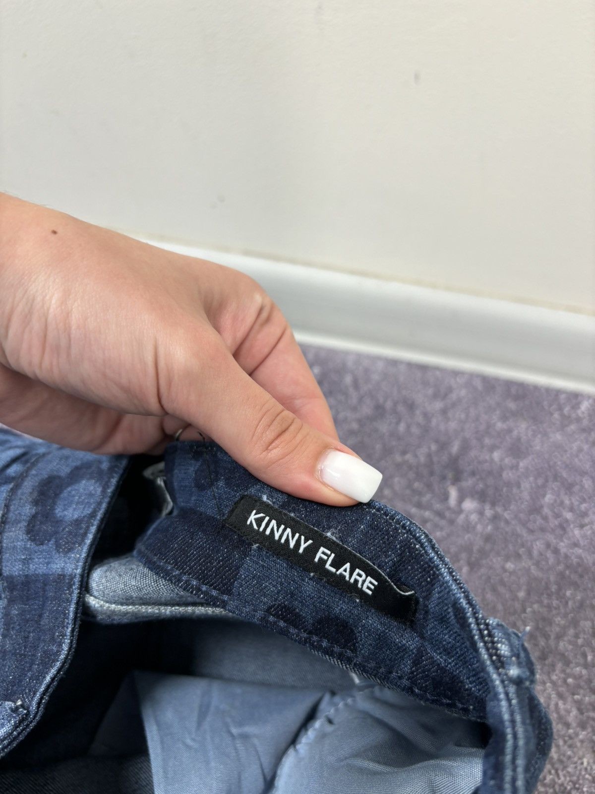 Jaded London Jaded London Women’s Chessboard Blue Hype Flared Denim Jeans Size 30" / US 8 / IT 44 - 9 Thumbnail