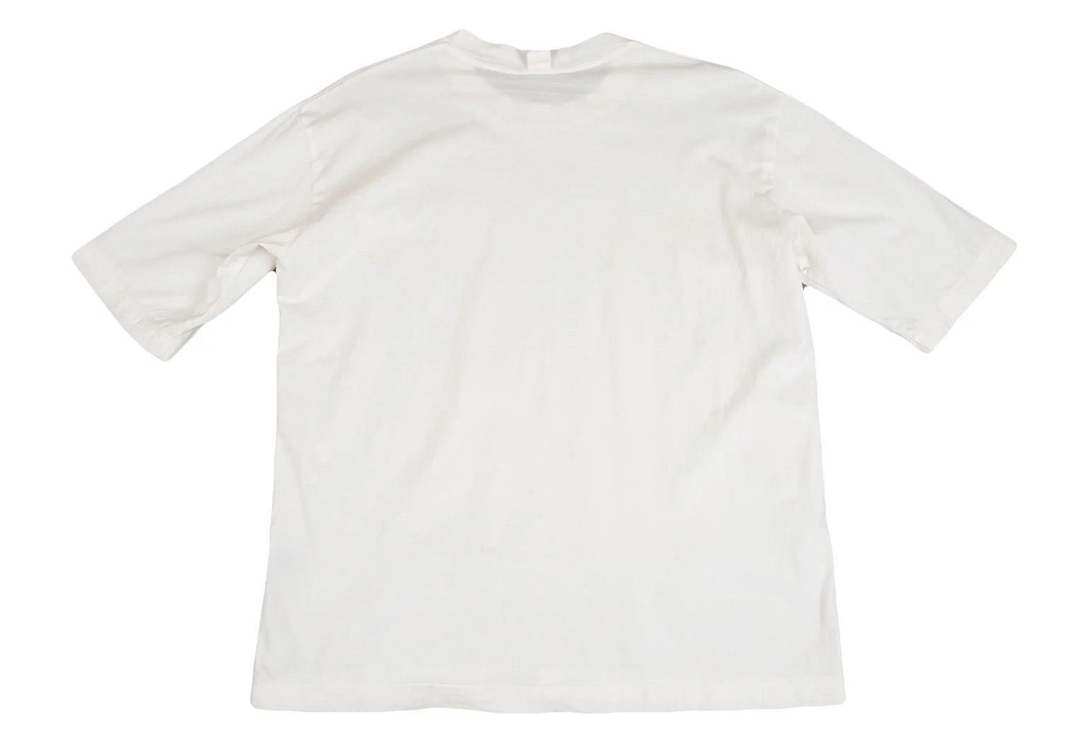 Issey Miyake Cotton Crew Neck T-Shirt Off White Size US S / EU 44-46 / 1 - 8 Thumbnail