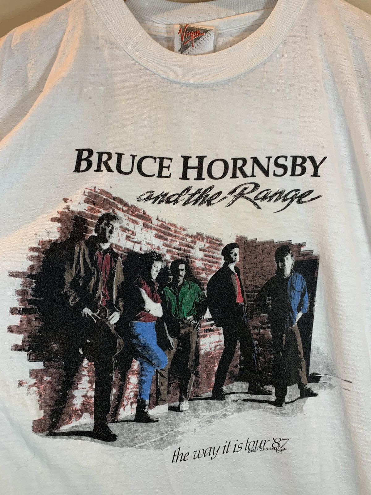 Band Tees RARE* Vintage 80’s Bruce Hornsby Way It Is Tour Shirt Virgin Size US XL / EU 56 / 4 - 3 Thumbnail