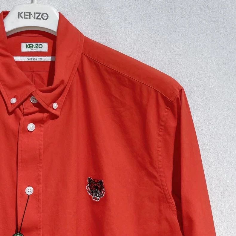 Kenzo KENZO Long sleeves orange shirt Size US L / EU 52-54 / 3 - 3 Thumbnail
