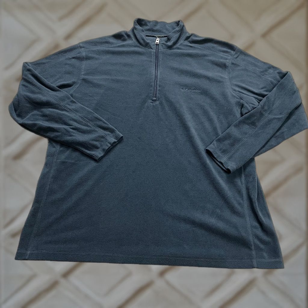 Vintage Columbia Jacket Mens 2XL Blue Long Sleeve Fleece 1/4 Zip Lightweight Activewear Size US XXL / EU 58 / 5 - 1 Thumbnail