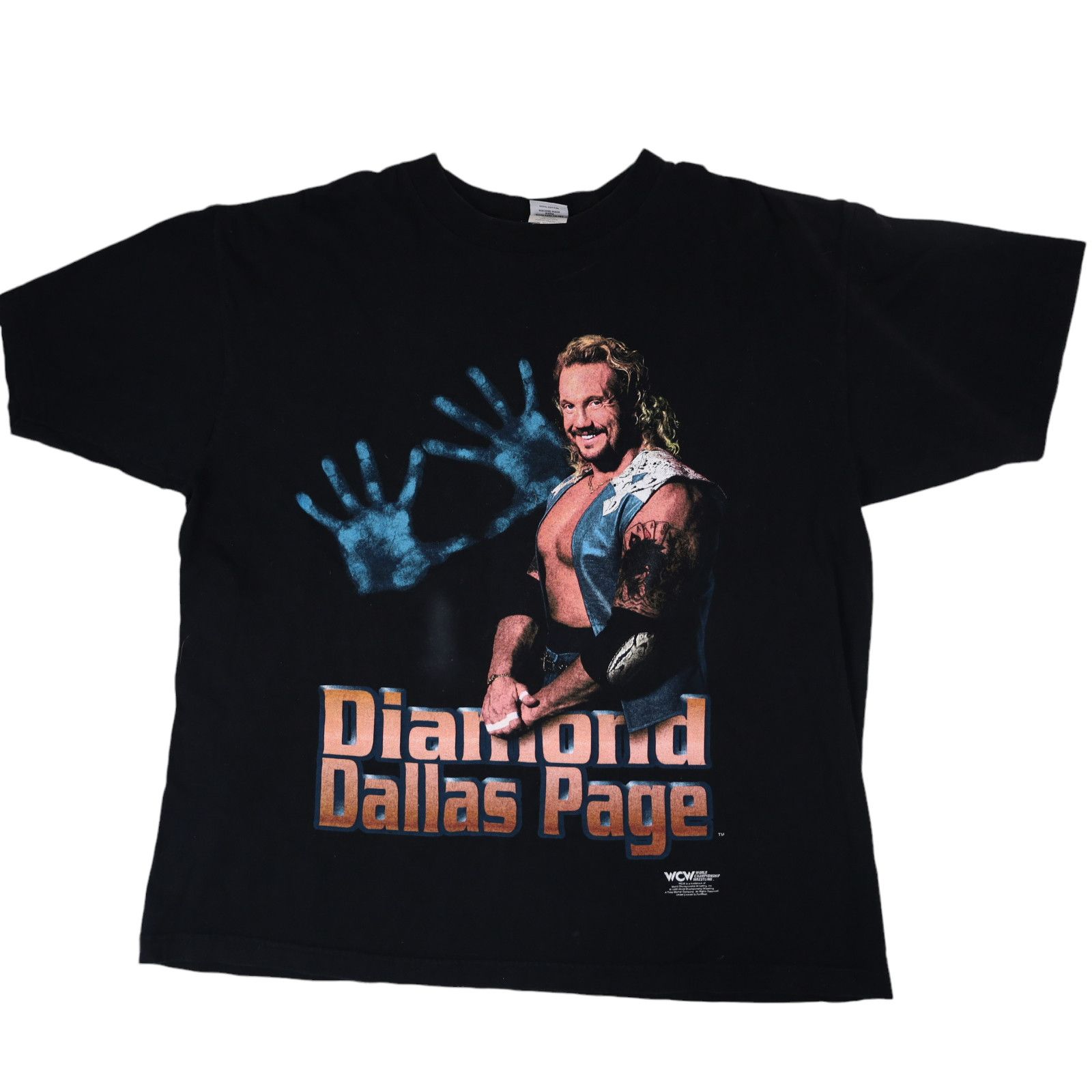 image of Vintage 90's Wcw Diamond Dallas Page Wrestling Graphic Shirt in Black, Men's (Size XL)