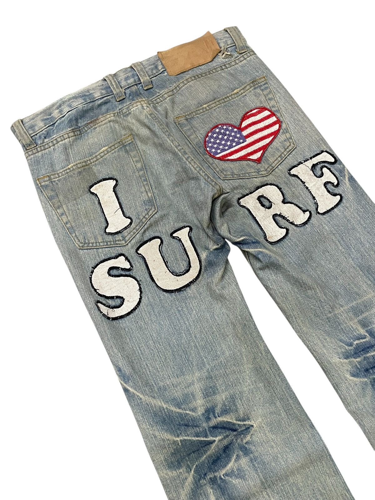 Hysteric Glamour Hysteric Glamour Style I ❤️ Surf Patched Muddy Wash Jeans Size US 32 / EU 48 - 15 Thumbnail