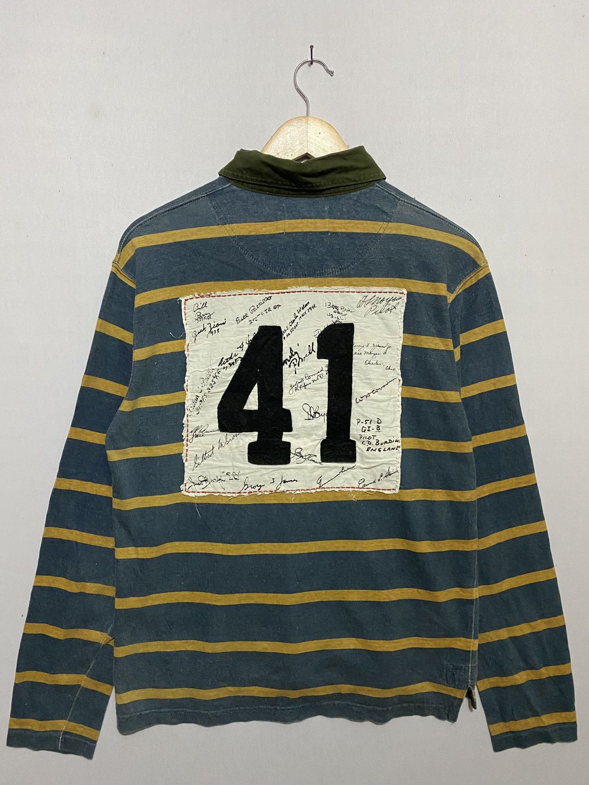 Avirex × Vintage Rare🔥 Vintage Avirex A-75 signature striped polo tee Size US L / EU 52-54 / 3 - 3 Thumbnail