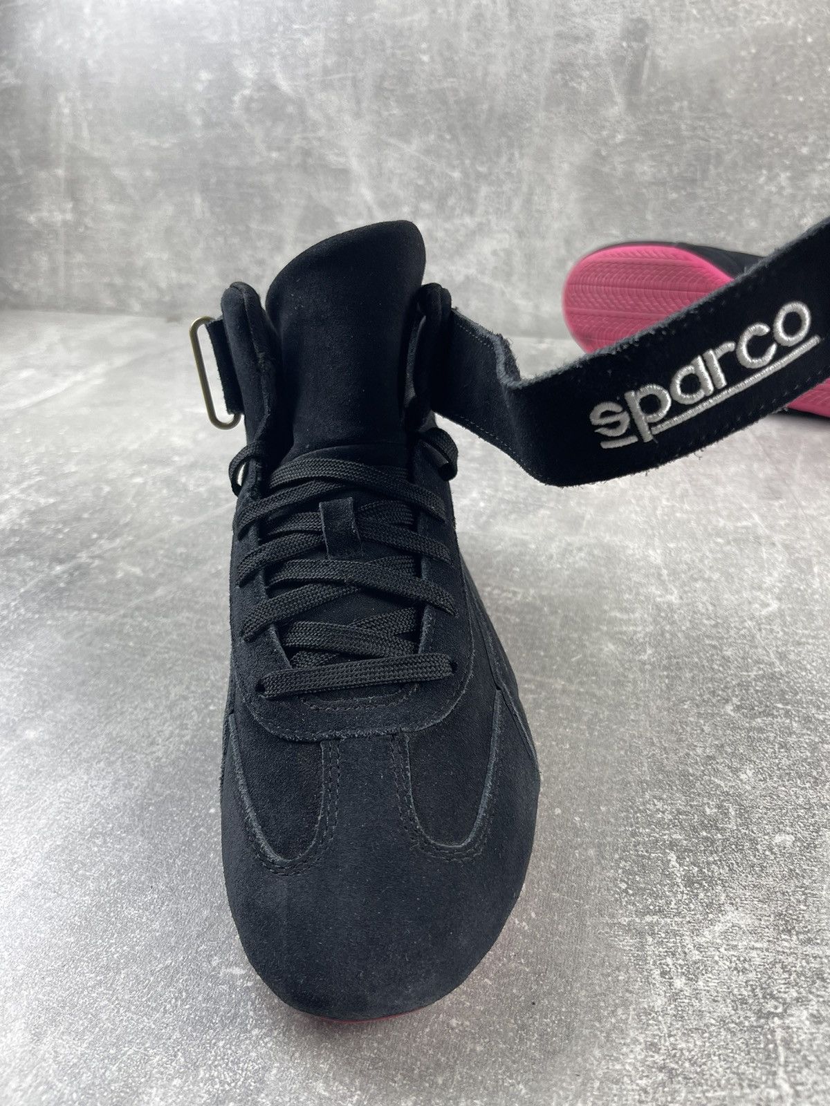 Puma × Vintage Vintage PUMA Women's Sparco Driver Suede Black Hi Sneakers Size US 7.5 / IT 37.5 - 8 Thumbnail
