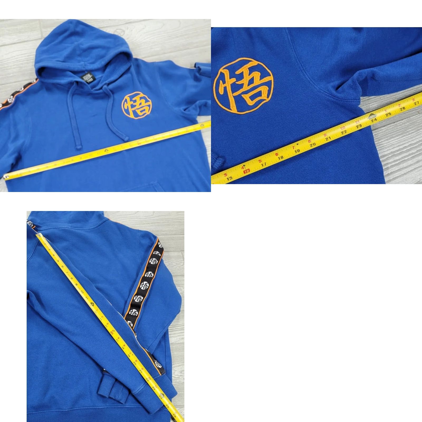 Vintage Dragon Ball Z Hoodie Mens Large Blue Embroidered Goku Logo Anime Sweatshirt Pullover Hooded Pocket CGI? Size US L / EU 52-54 / 3 - 8 Thumbnail