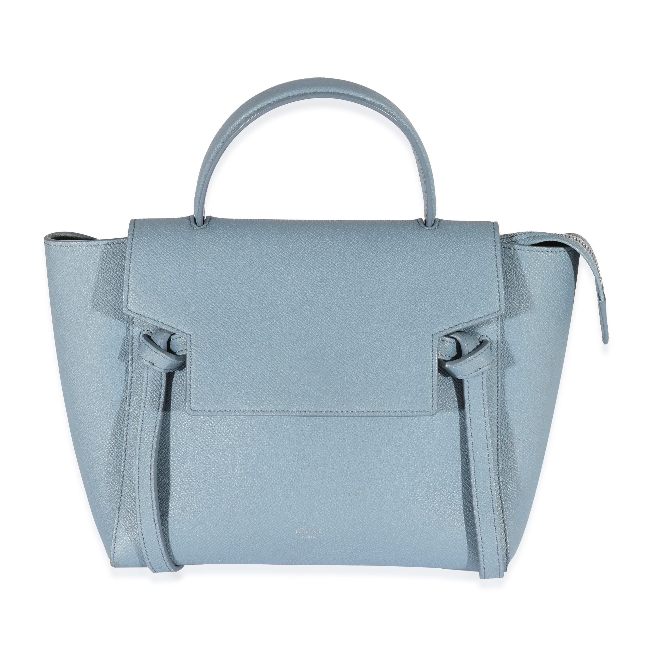 image of Celine Blue Leather Mini Belt Bag, Women's