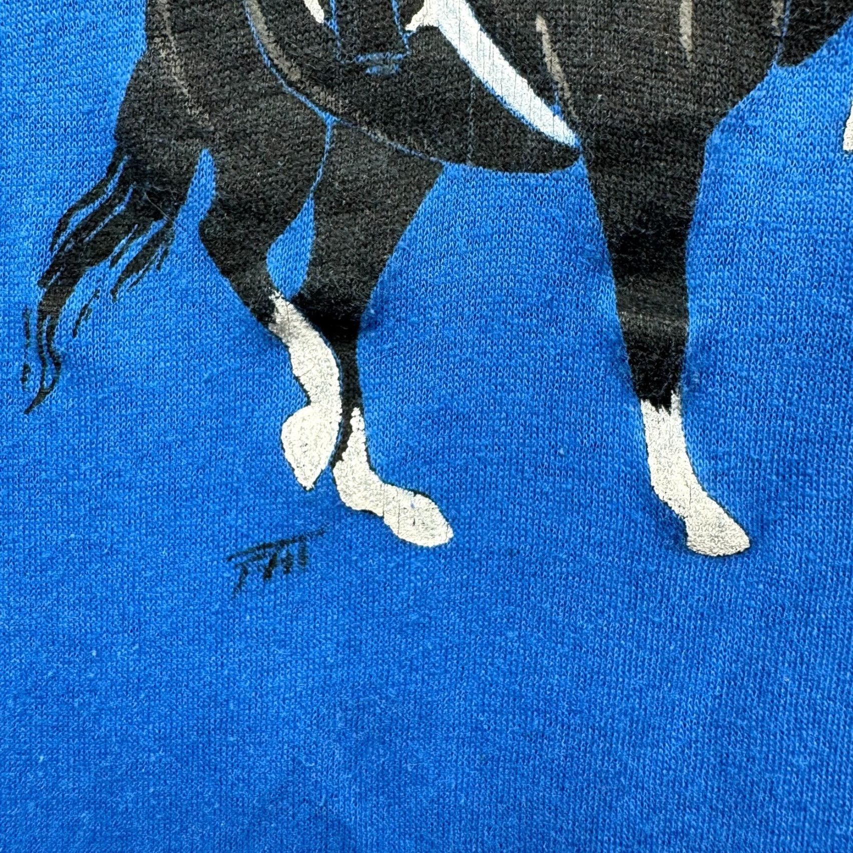 Etro 80s Vintage T-Shirt Large Mens Graphic Horse Equestrian Thunderbird Sportswear Cotton Blend Short Sleeve Size US L / EU 52-54 / 3 - 7 Thumbnail