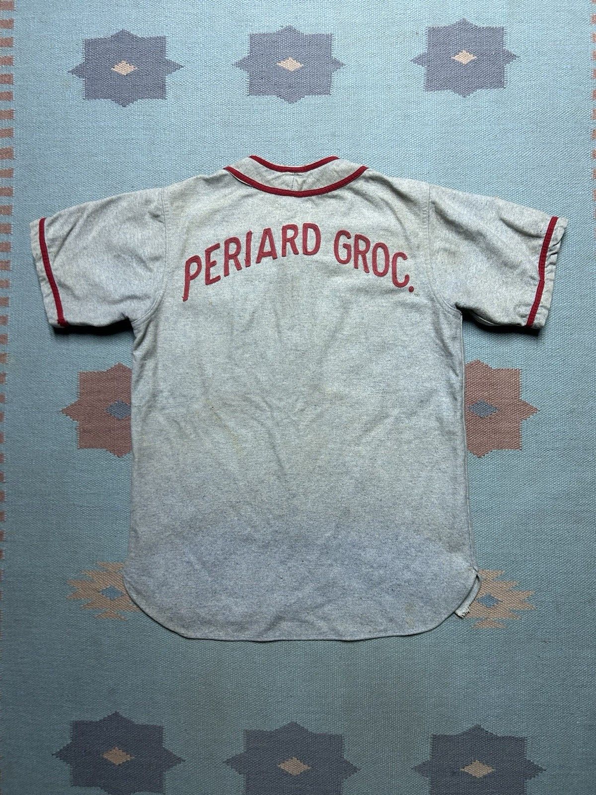 Vintage 1940 wool baseball uniform jersey grocery store chain stitch Size US L / EU 52-54 / 3 - 3 Thumbnail