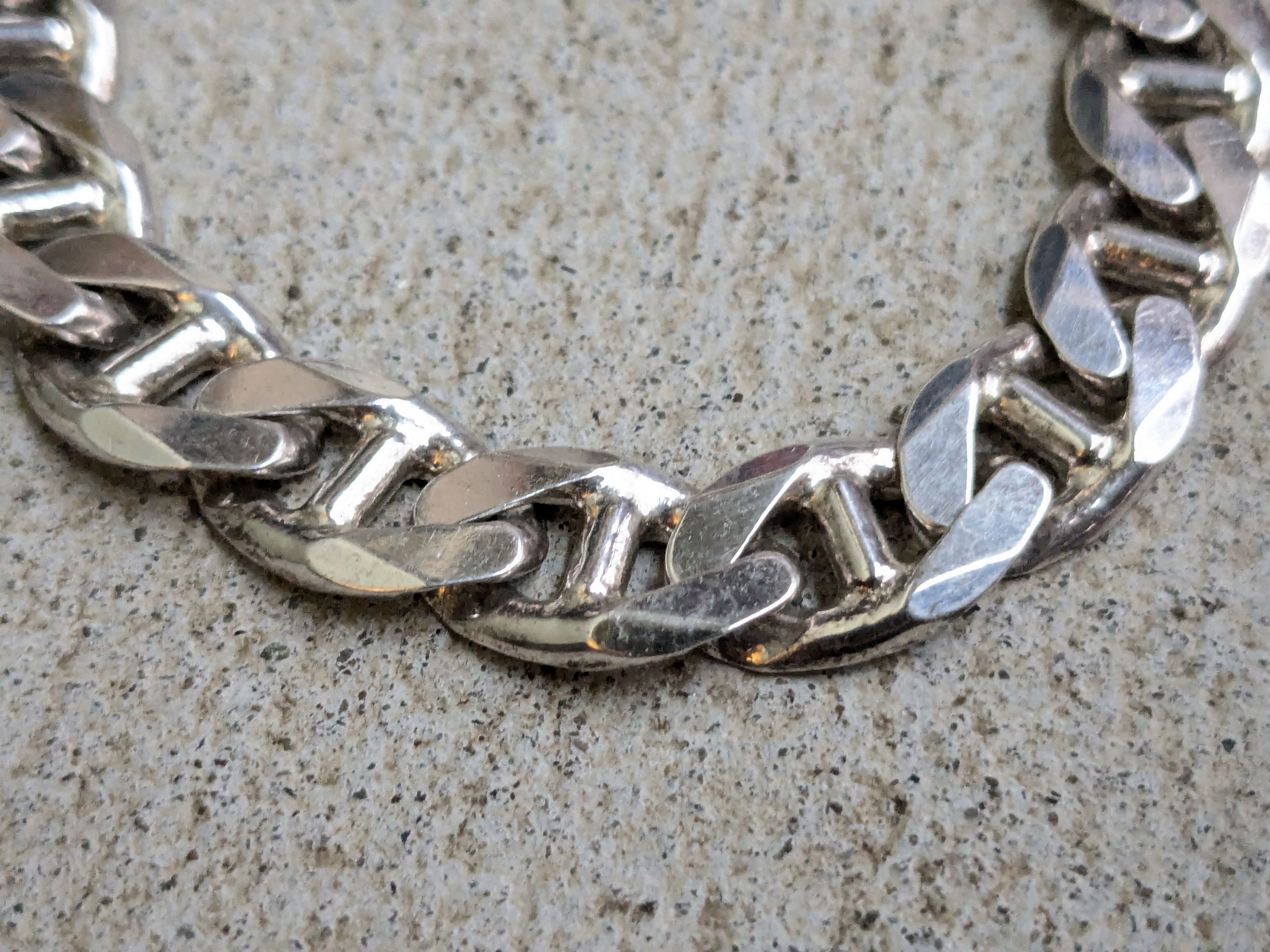 Jewelry Vintage Sterling Silver Bracelet Mariner Chunky Thick Punk Size ONE SIZE - 3 Thumbnail