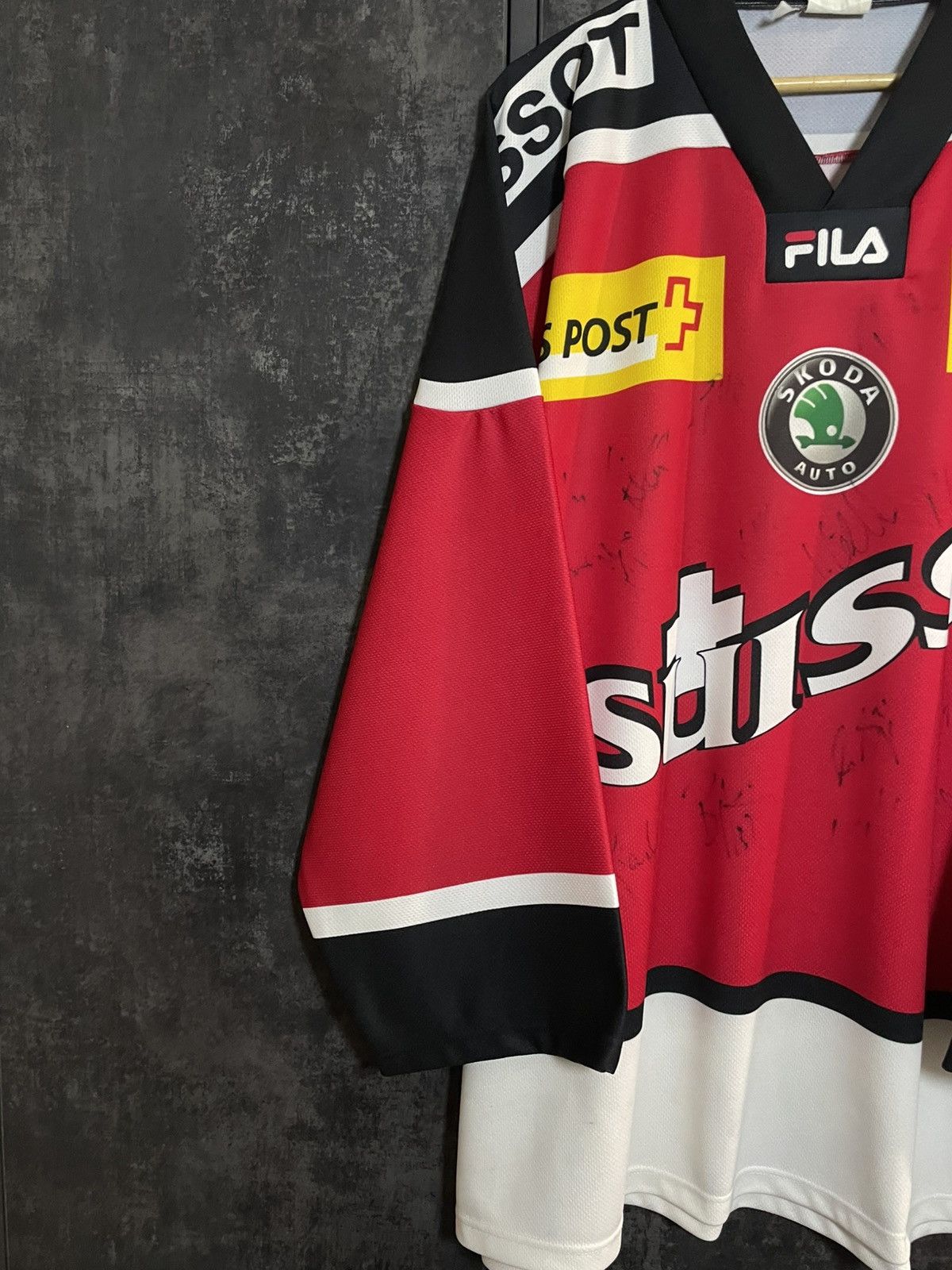 Vintage Sick Vintage Fila Suisse Signed Hockey Jersey Tissot Supreme Size US XL / EU 56 / 4 - 8 Thumbnail
