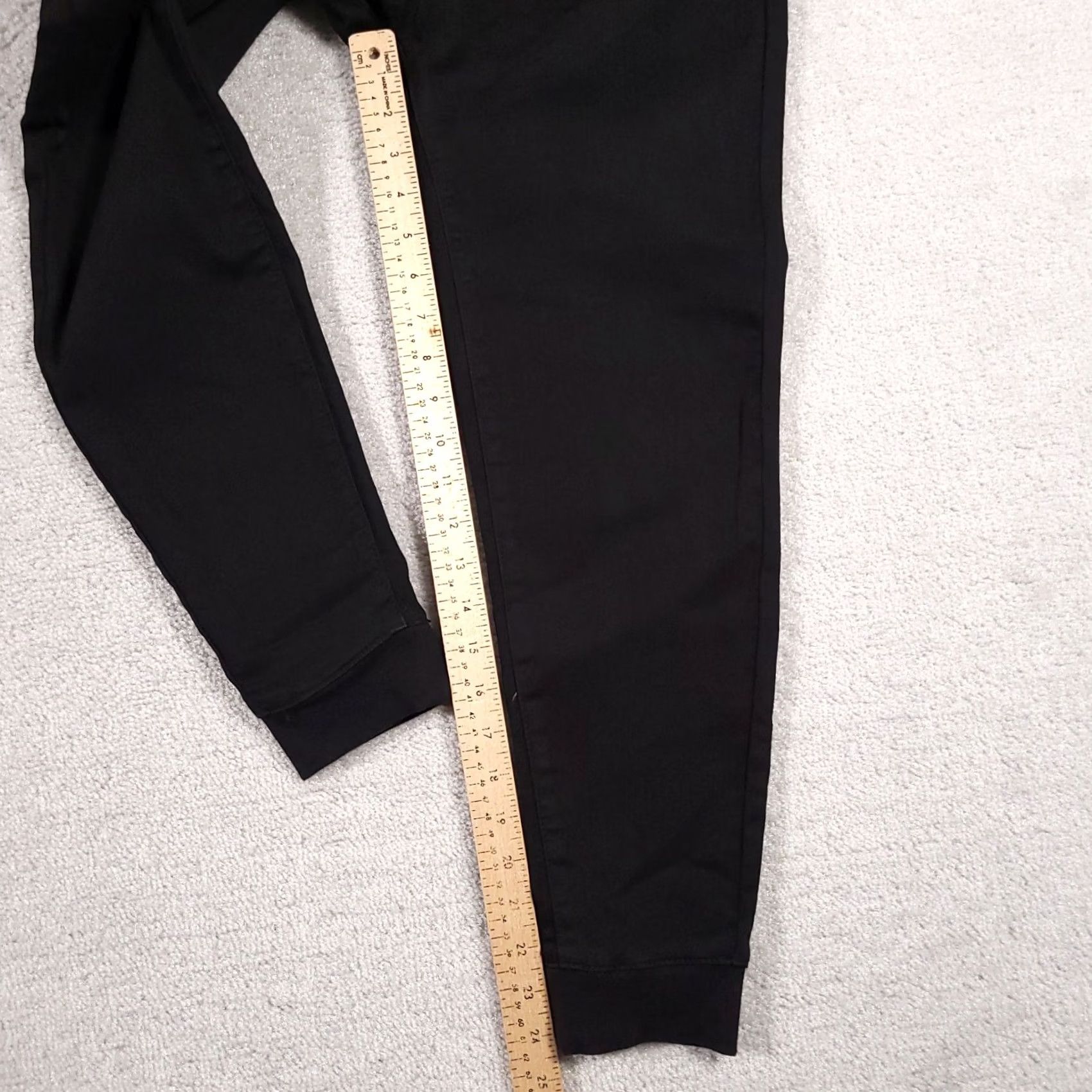 Vintage DG2 by Diane Gilman Stretch Pull On Ankle Jeggings Black PXS Petite Women Size Jegging Tapered Slim Comfort Drawstring Size 26" / US 2 / IT 38 - 5 Thumbnail