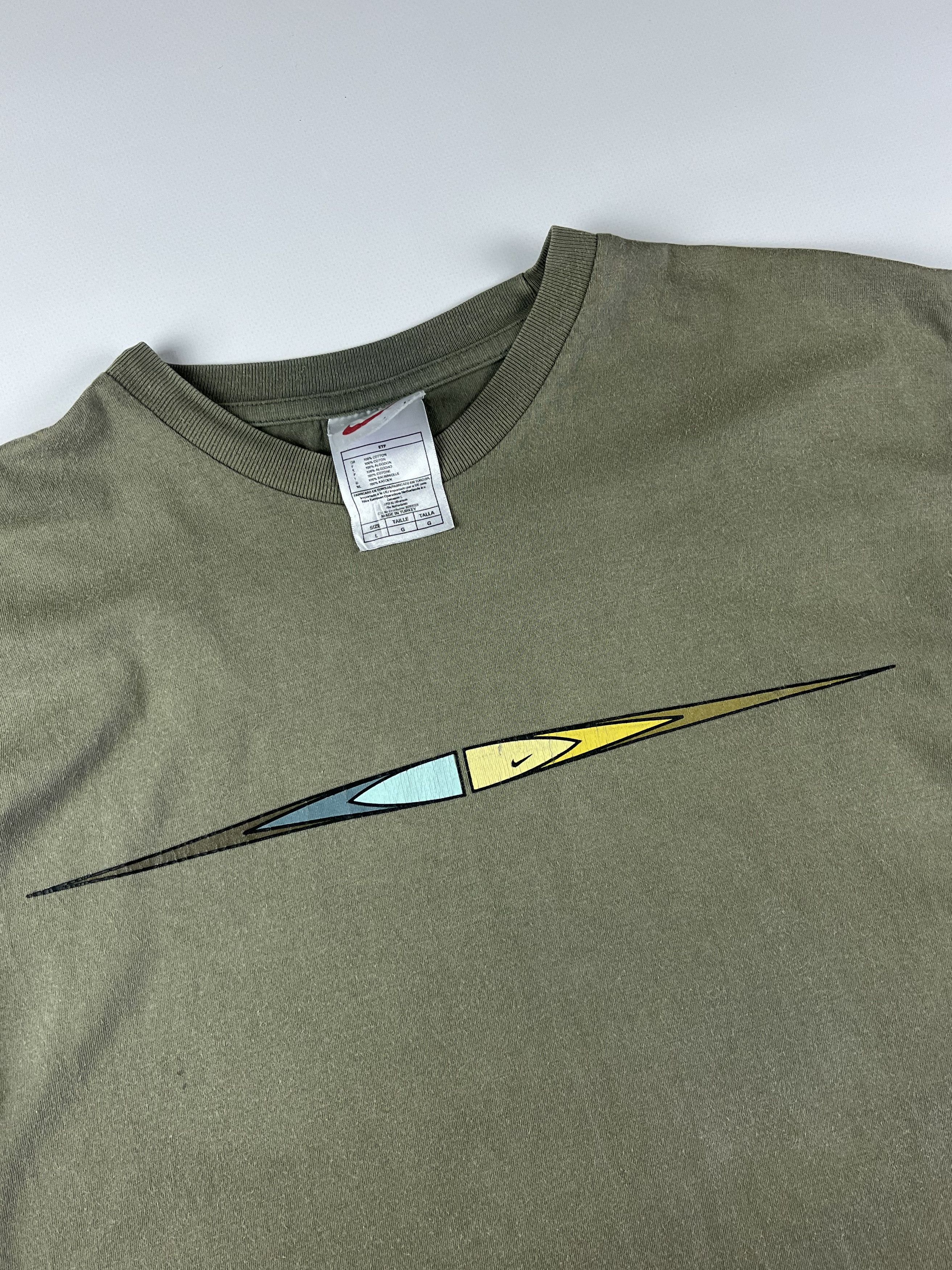 Nike × Vintage Very Rare! Nike 90's Center Logo T-Shirt Size US L / EU 52-54 / 3 - 3 Thumbnail