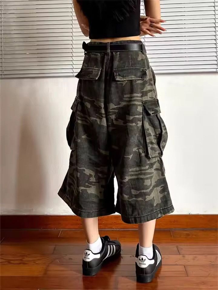 Japanese Brand Summer Camouflage Loose Capris Cargo Shorts Size US 34 / EU 50 - 3 Thumbnail
